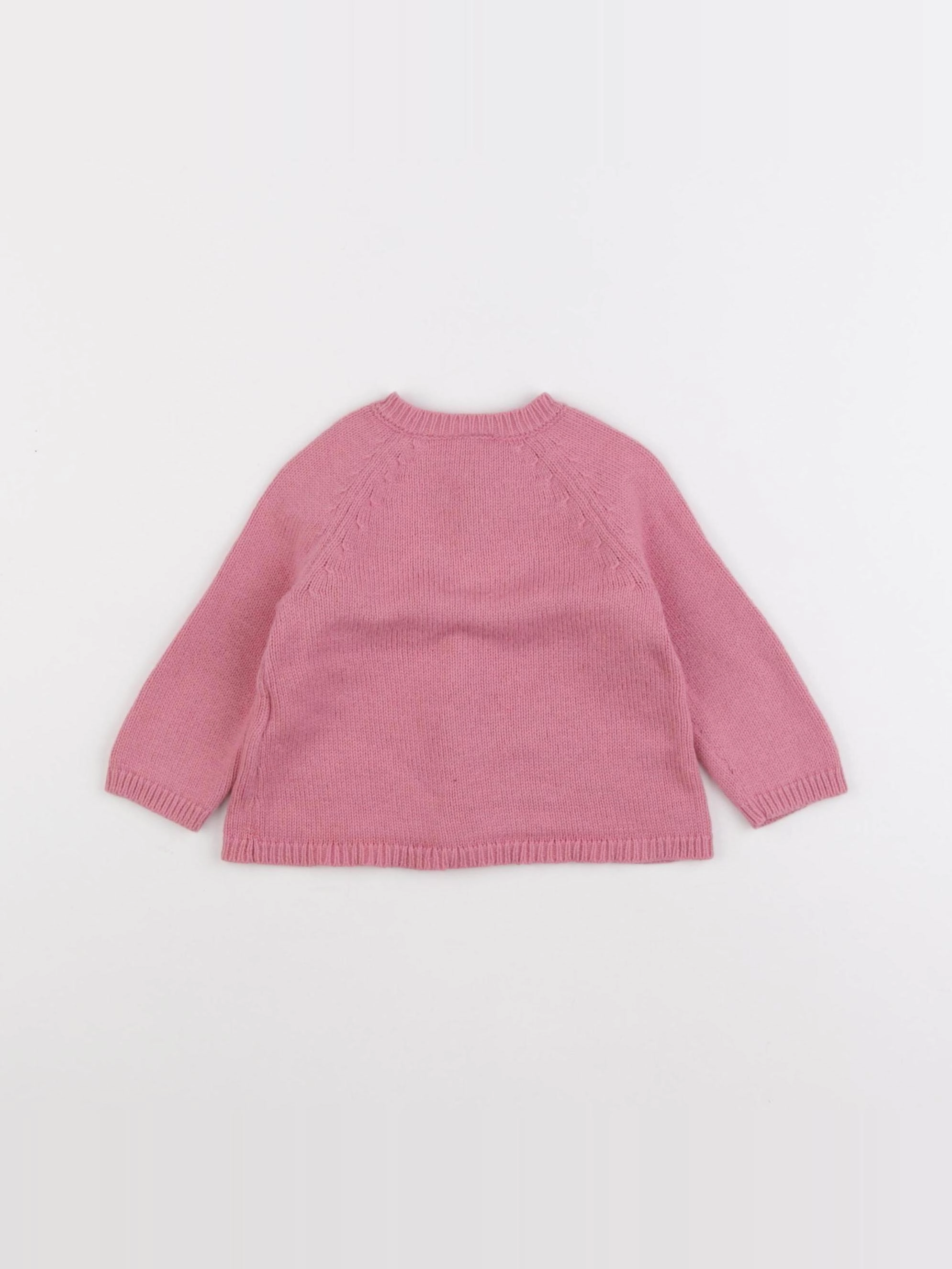 Petit Bateau - gilet rose - 6 mois