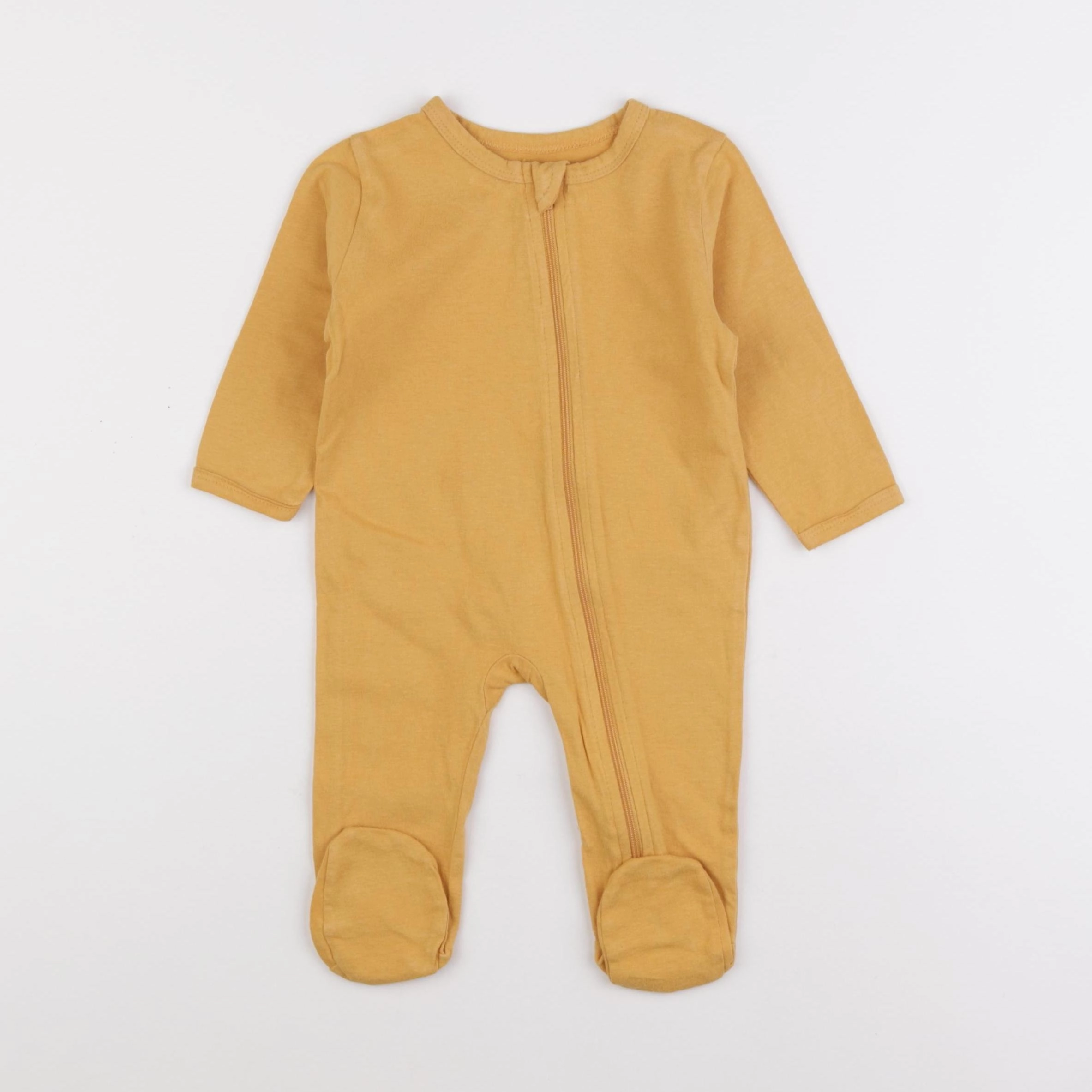 Vertbaudet - pyjama coton jaune - 6 mois