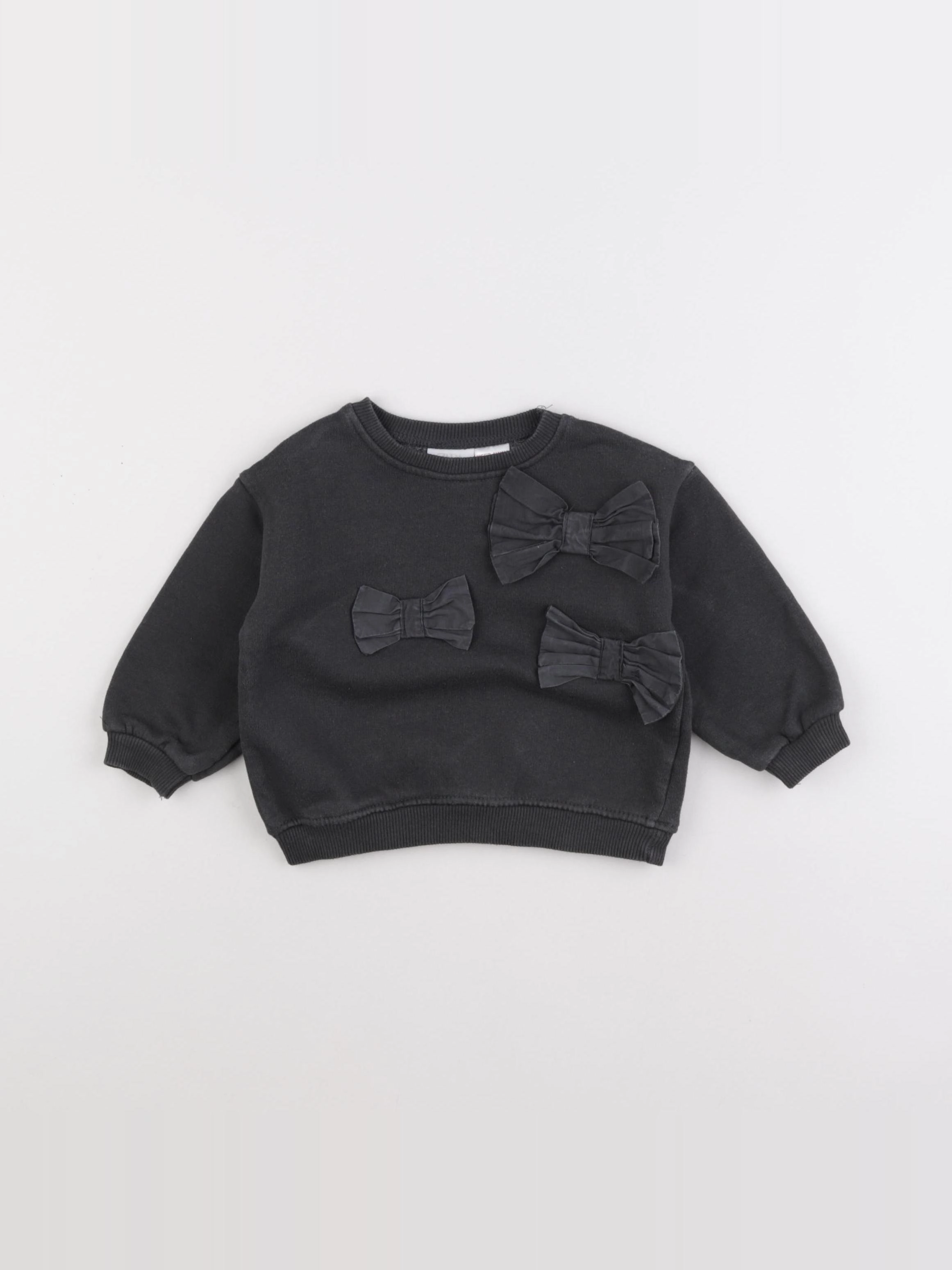 Zara - sweat gris - 9/12 mois