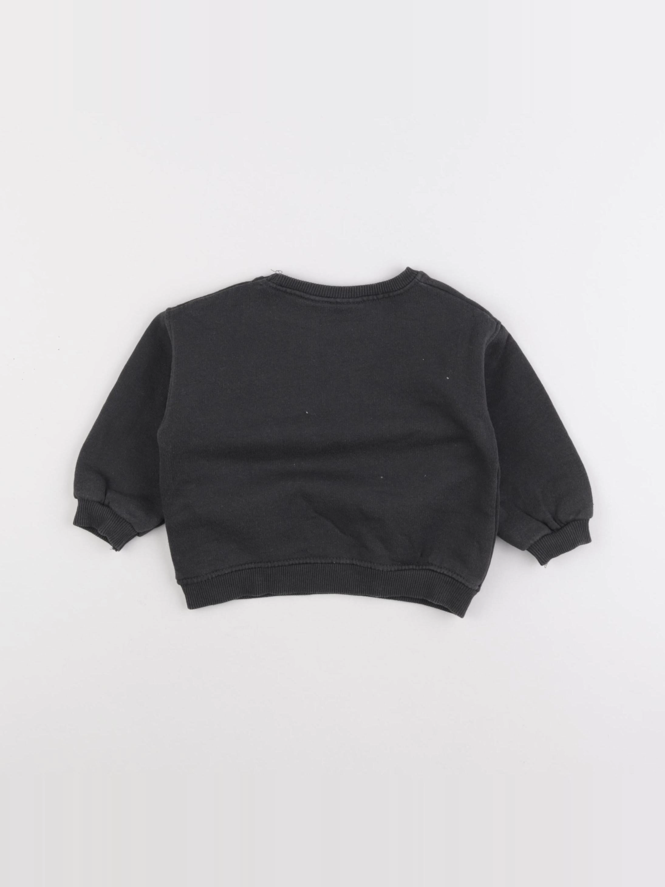 Zara - sweat gris - 9/12 mois