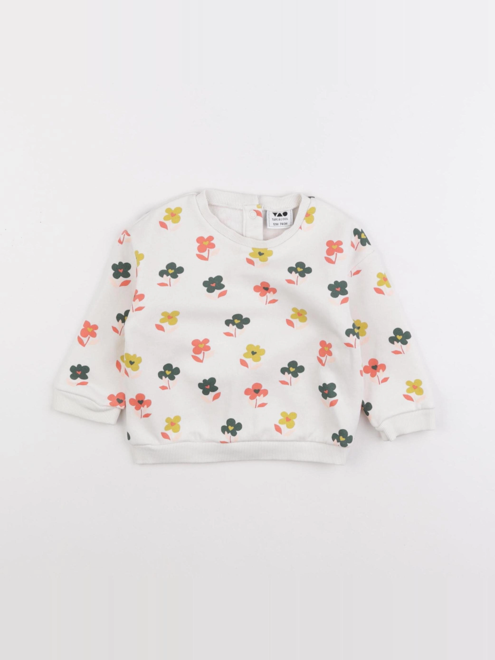 Tape à l'oeil - sweat multicolore - 12 mois