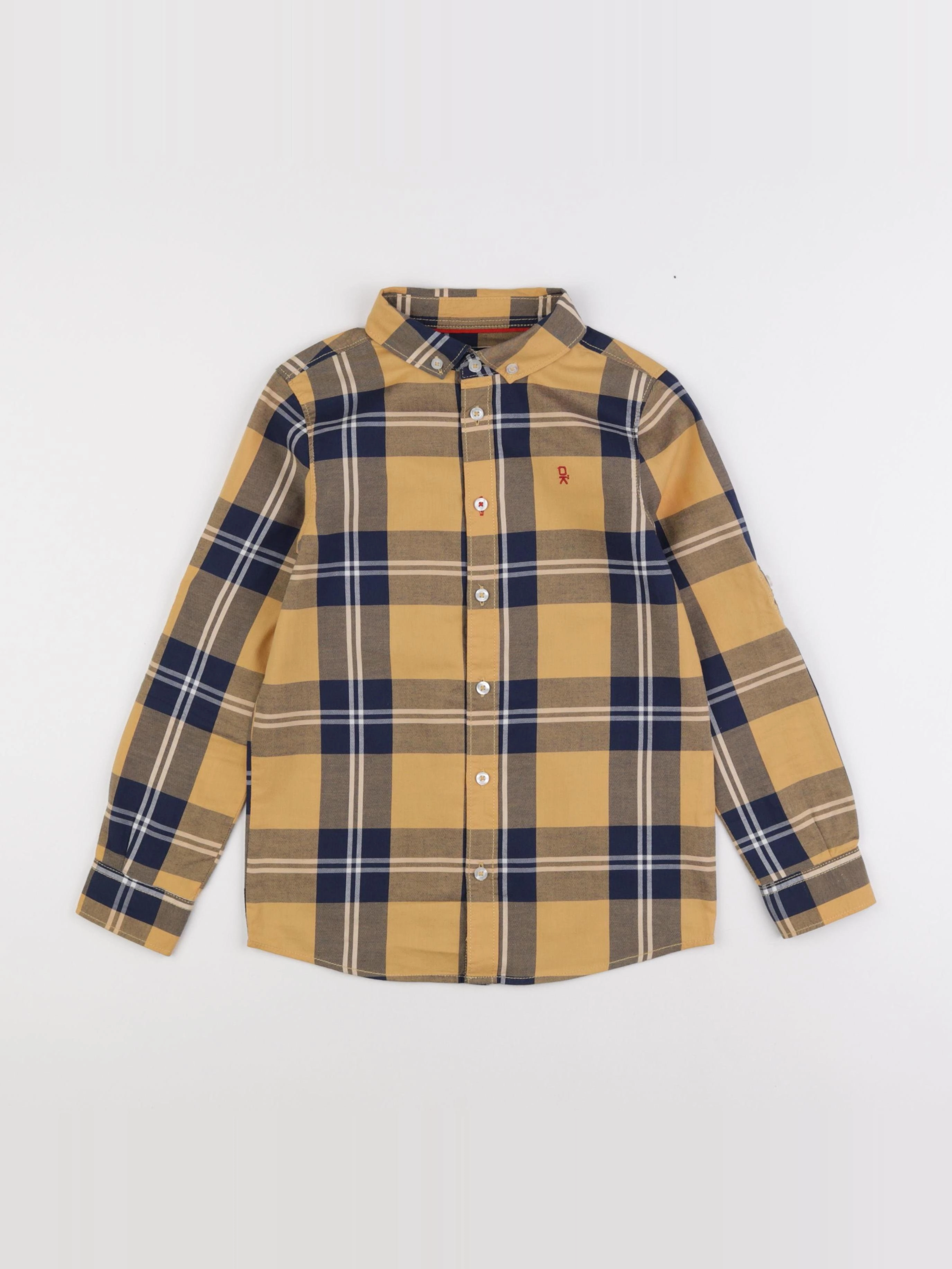 Okaidi - chemise bleu, jaune - 8 ans
