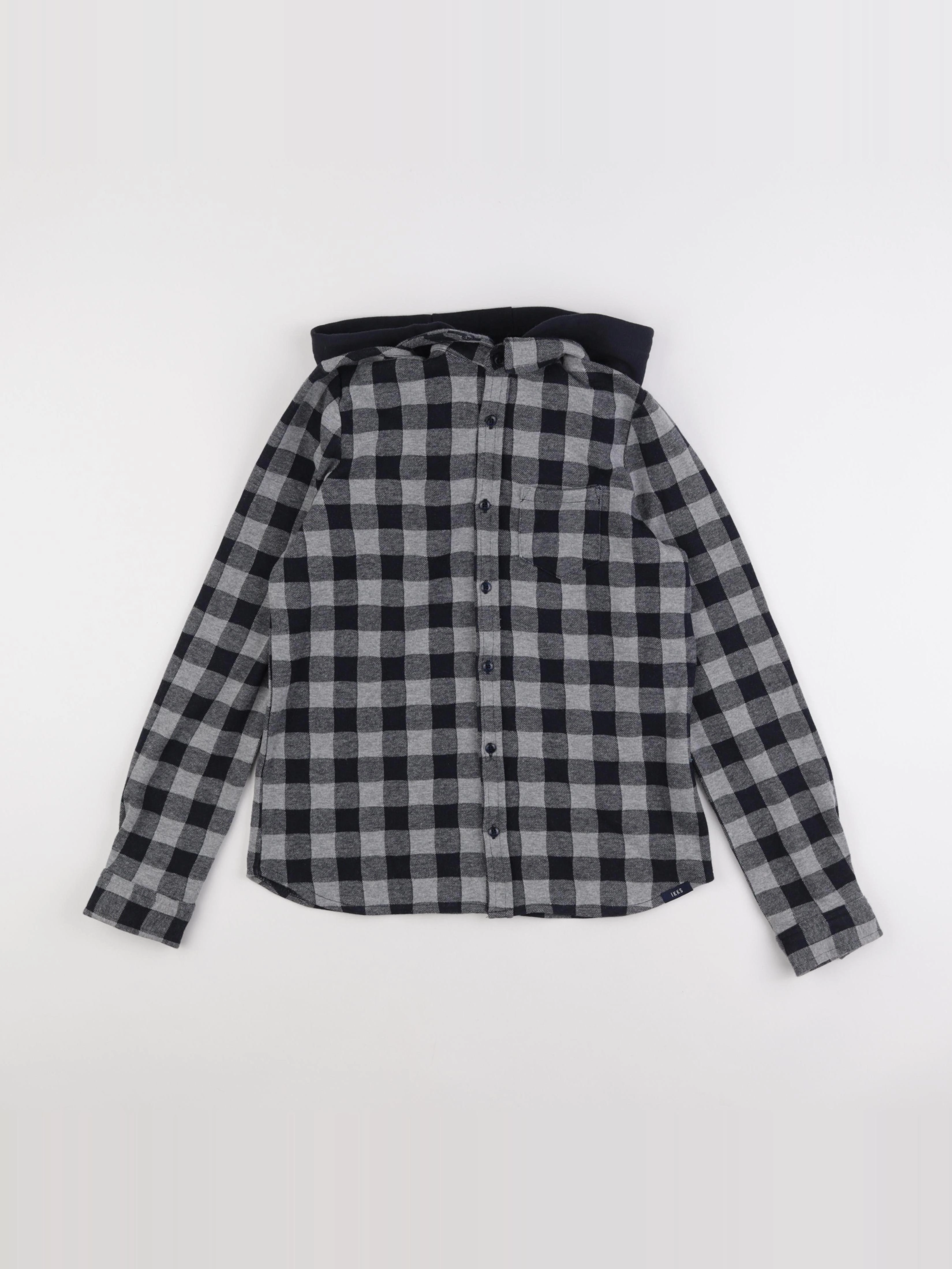 IKKS - chemise bleu, gris - 12 ans