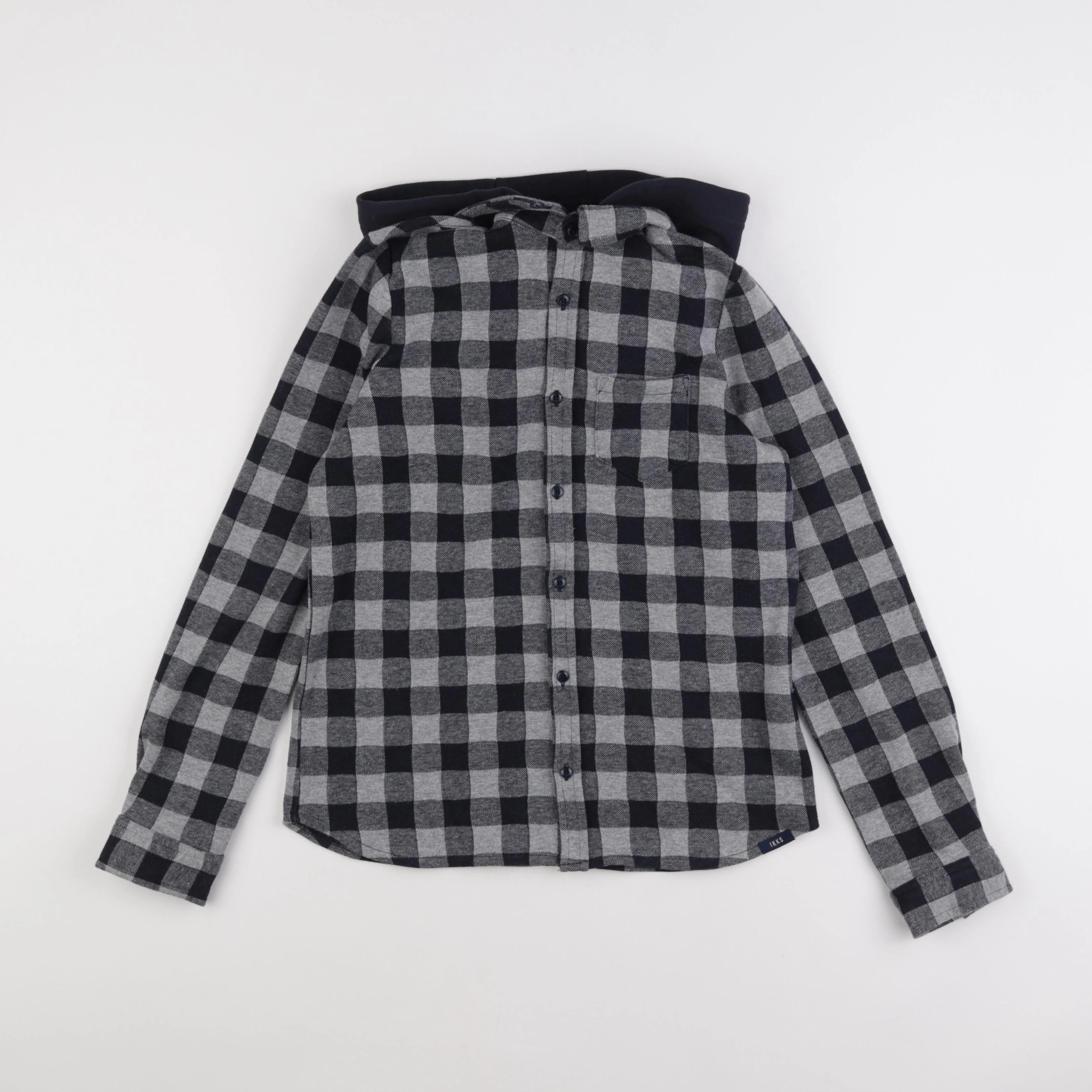 IKKS - chemise bleu, gris - 12 ans