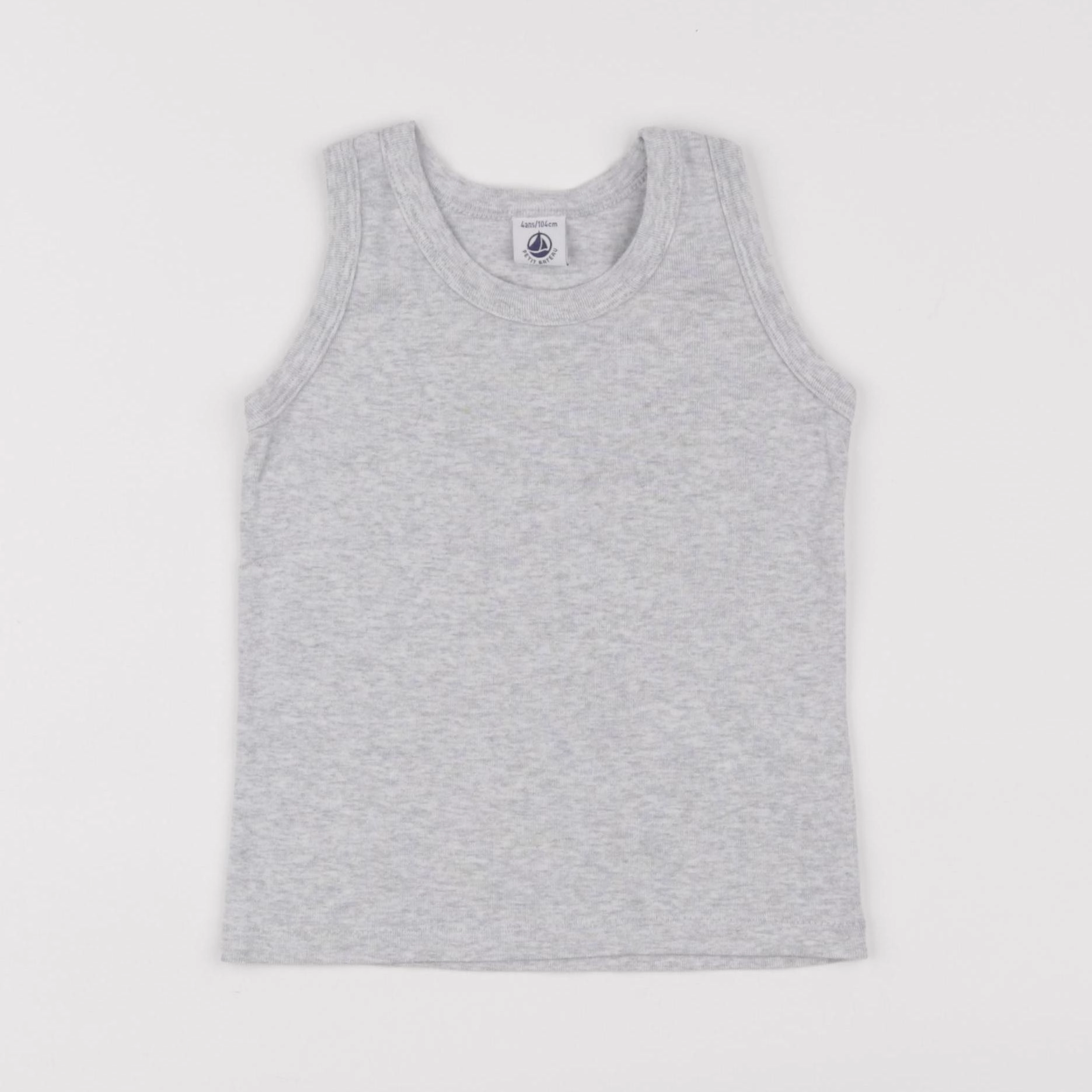 Petit Bateau - maillot de corps gris - 4 ans
