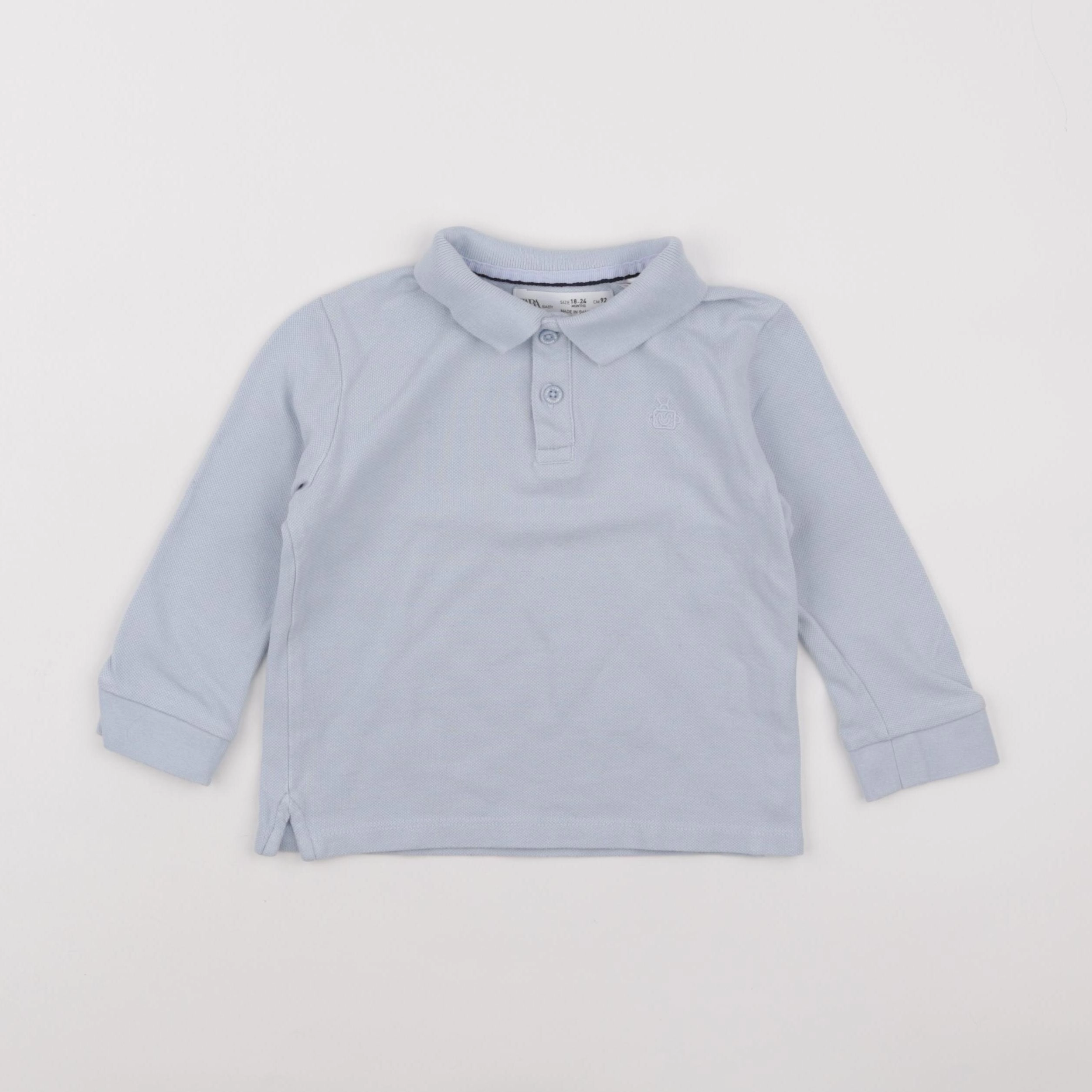 Zara - polo bleu - 18/24 mois
