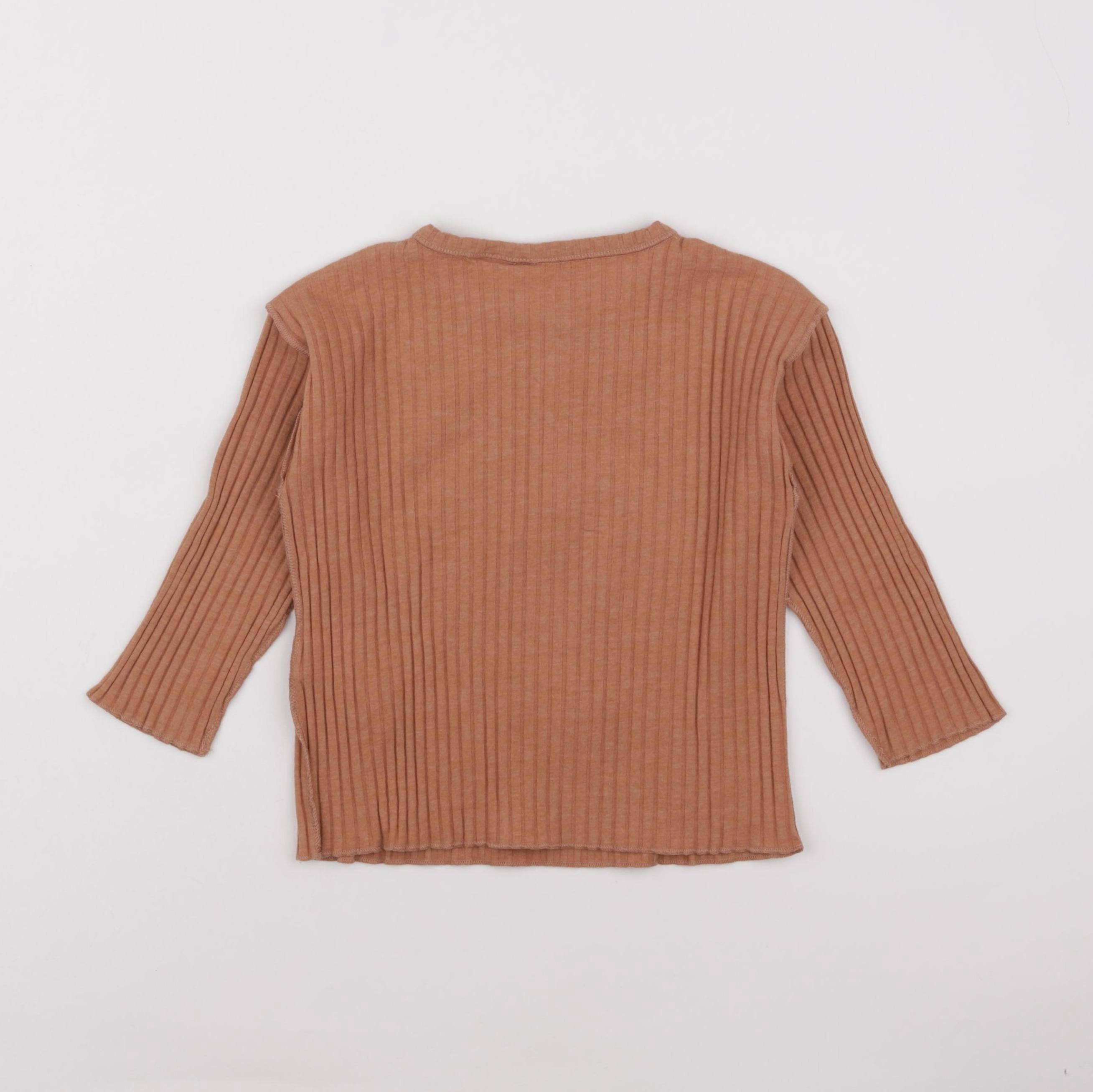 Zara - tee-shirt marron - 18/24 mois