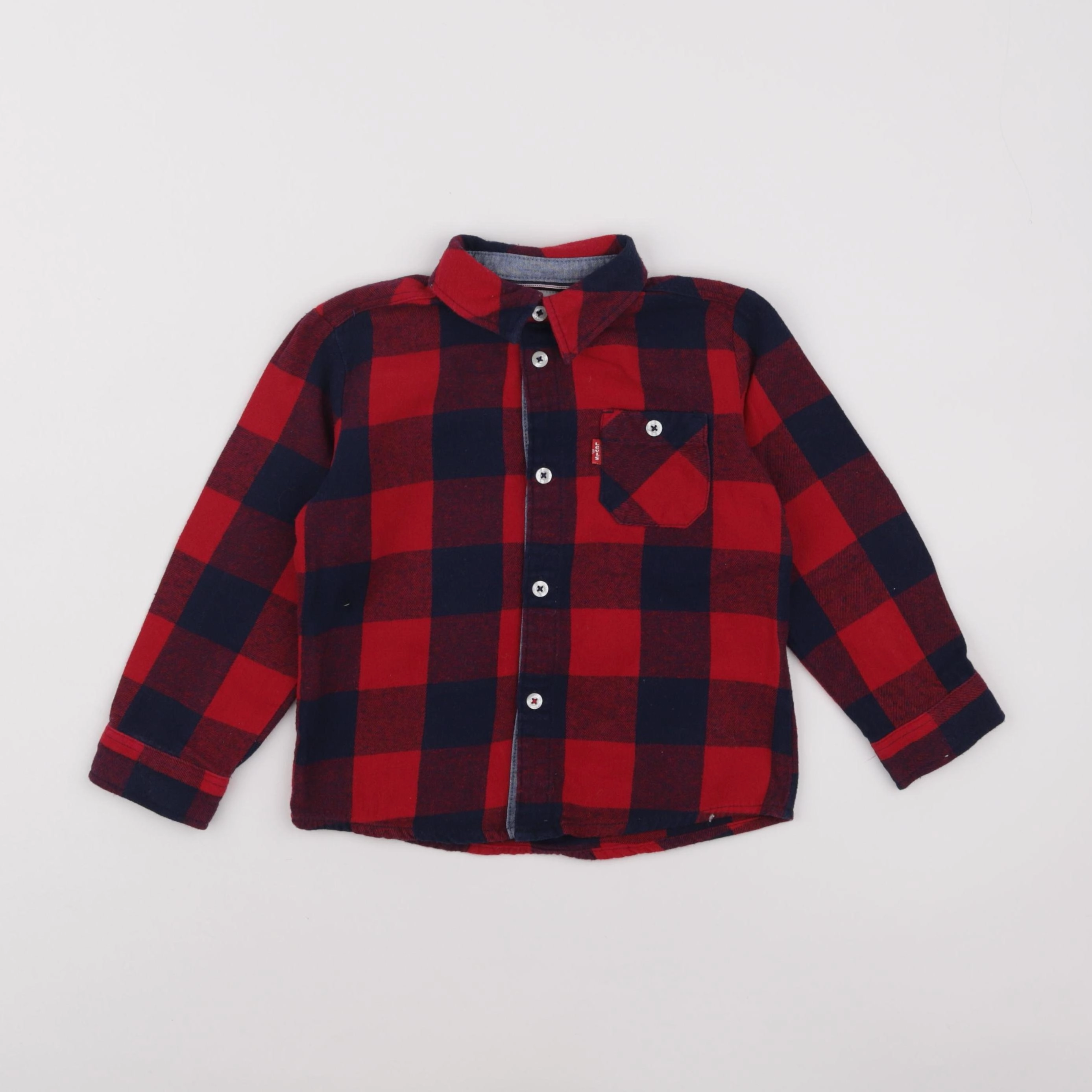 Levi's - chemise rouge, bleu - 24 mois