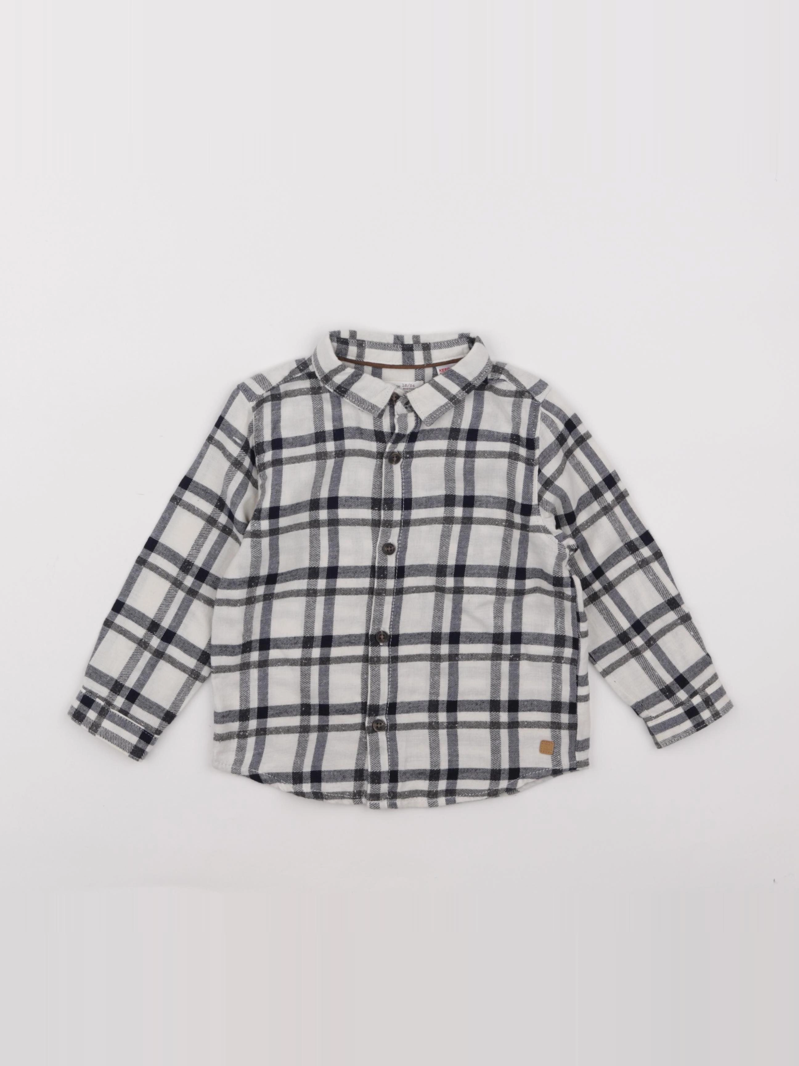 Zara - chemise bleu, blanc - 18/24 mois