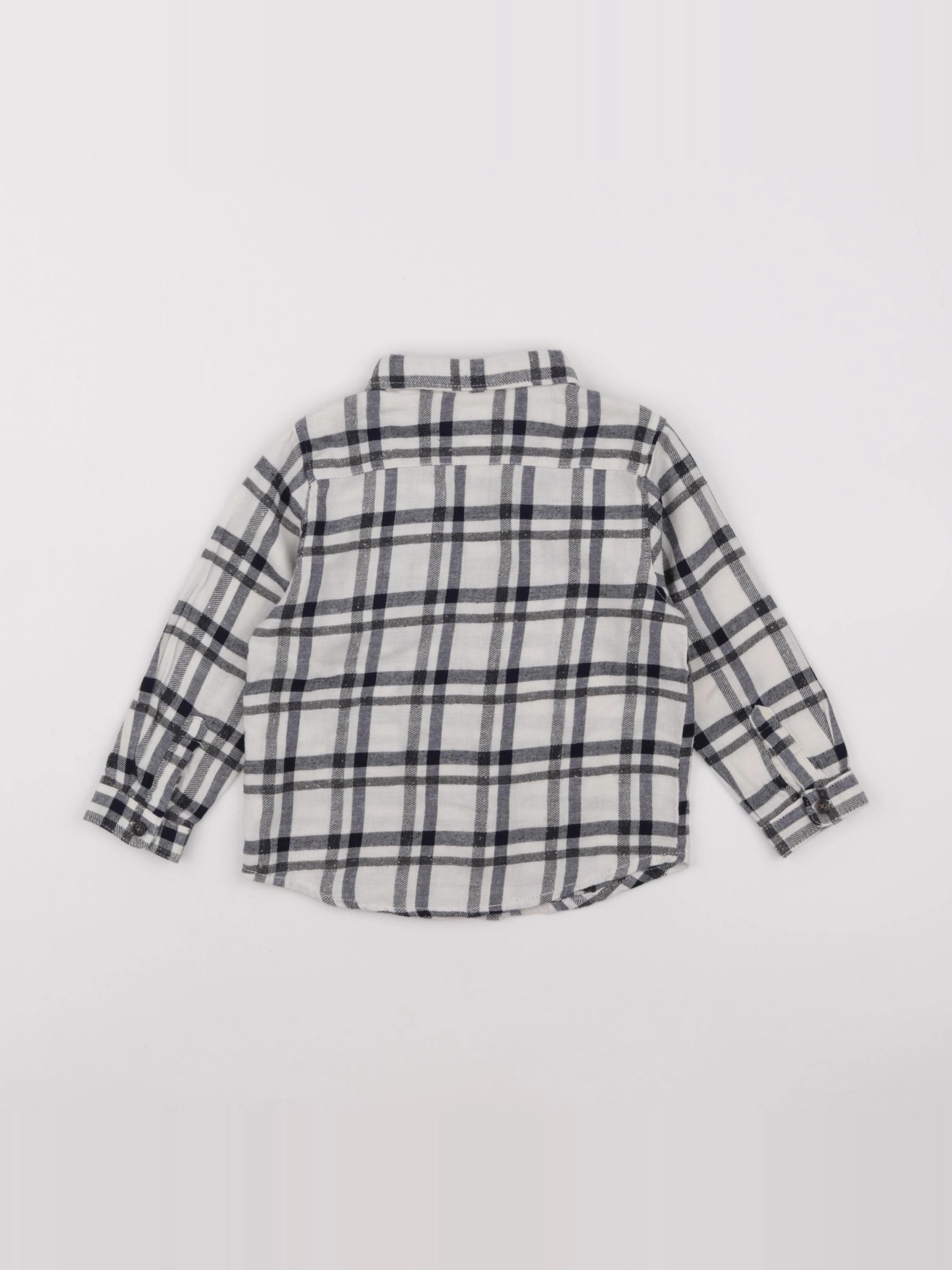 Zara - chemise bleu, blanc - 18/24 mois