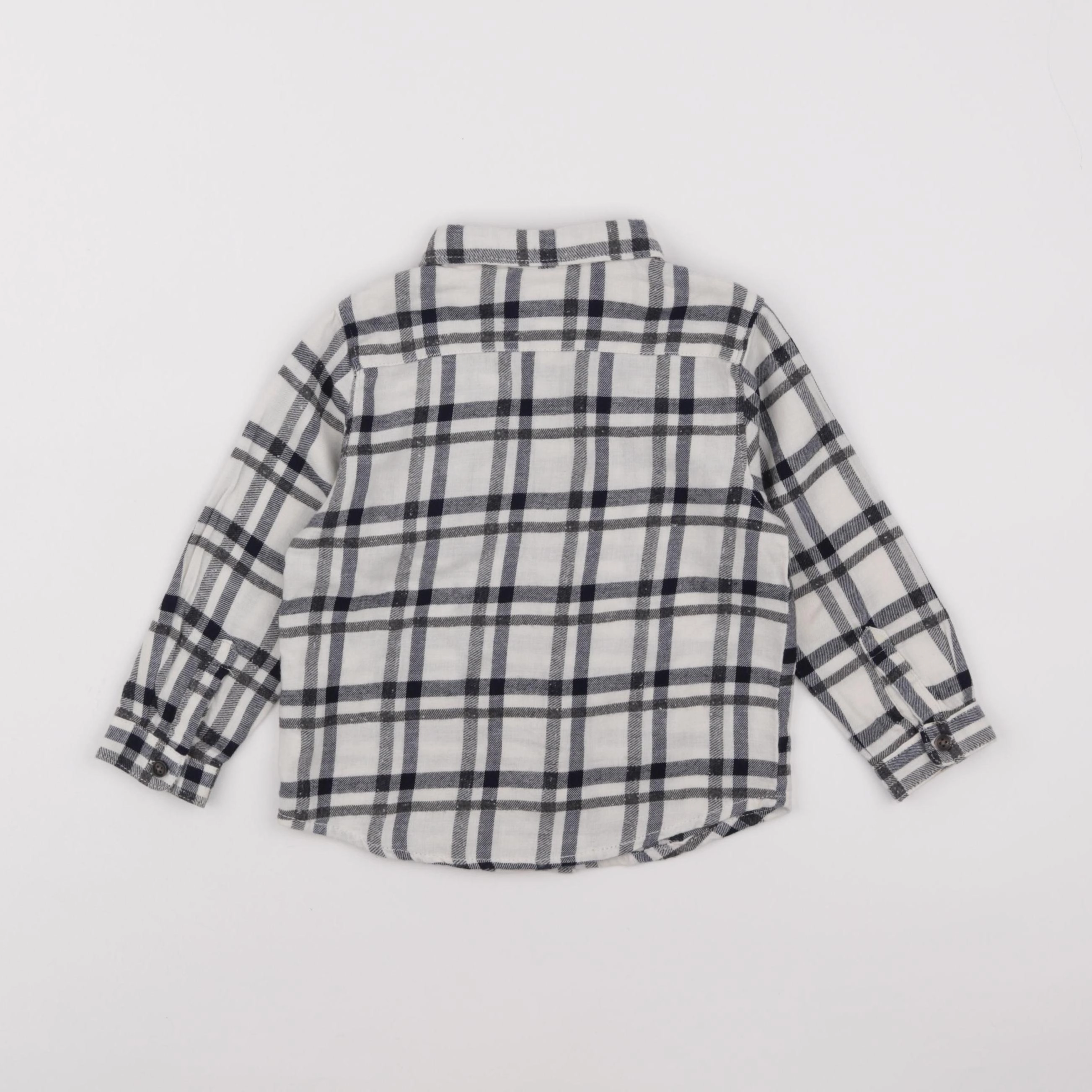 Zara - chemise bleu, blanc - 18/24 mois