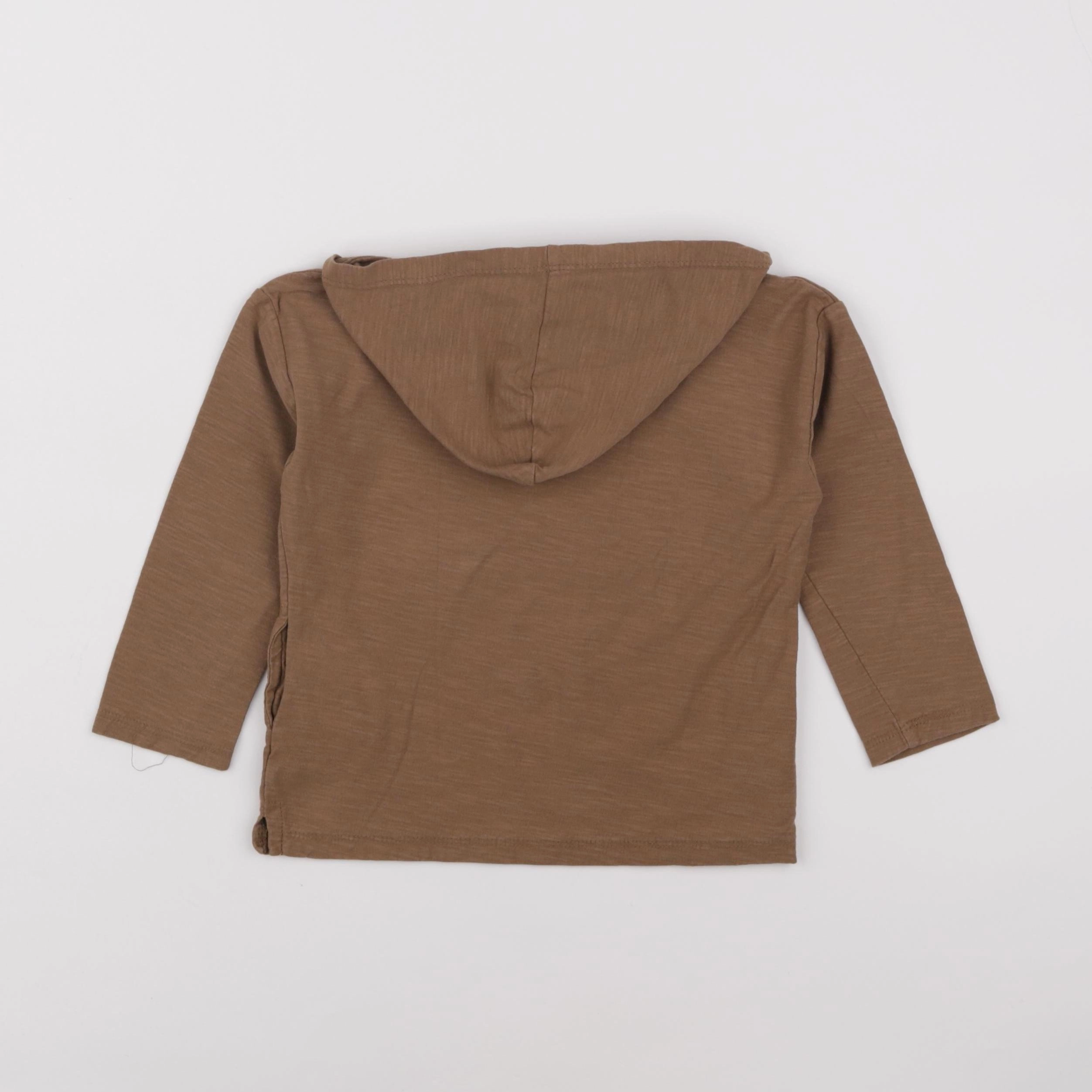 Zara - tee-shirt marron - 18/24 mois