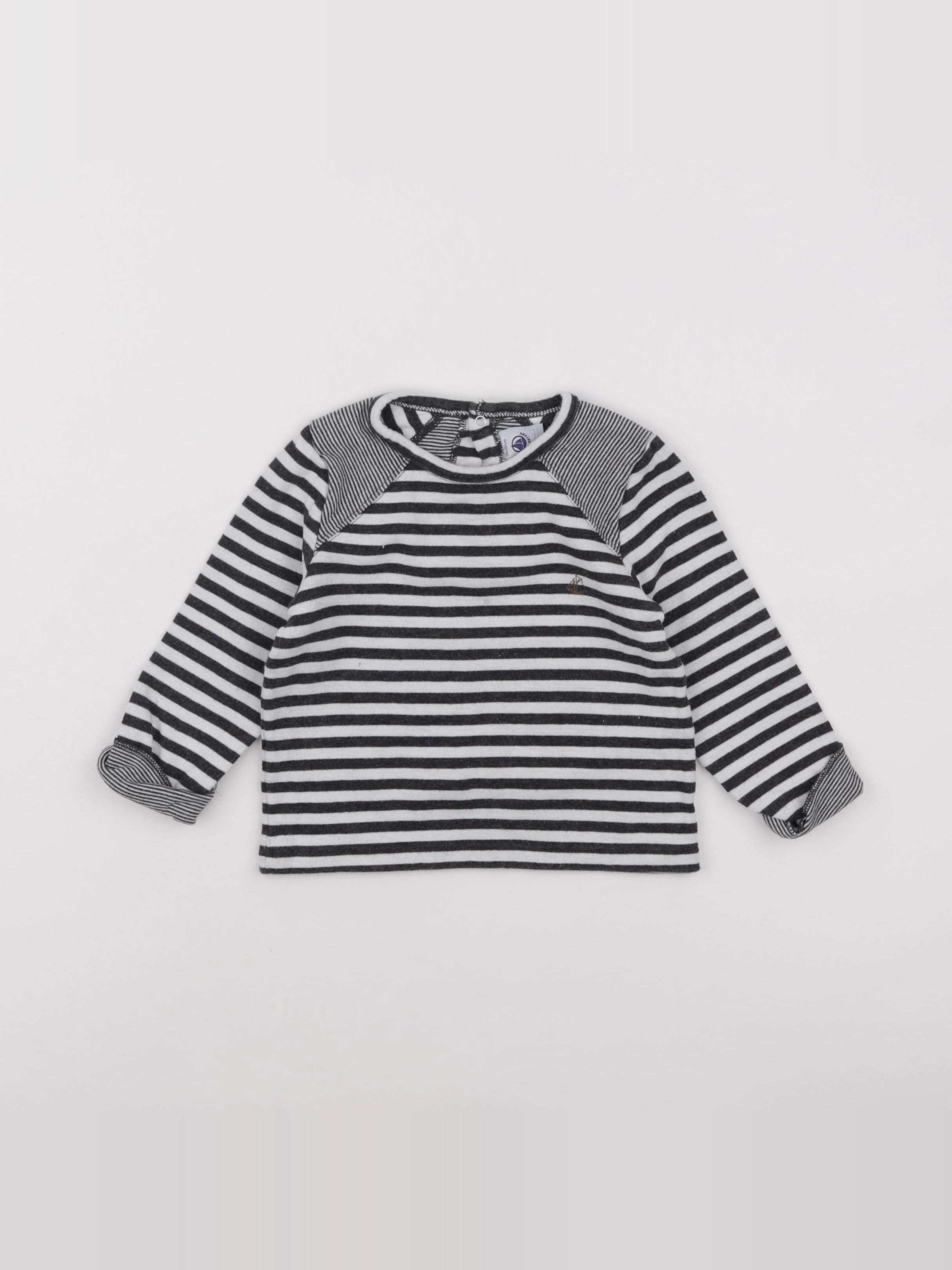 Petit Bateau - tee-shirt gris - 18 mois