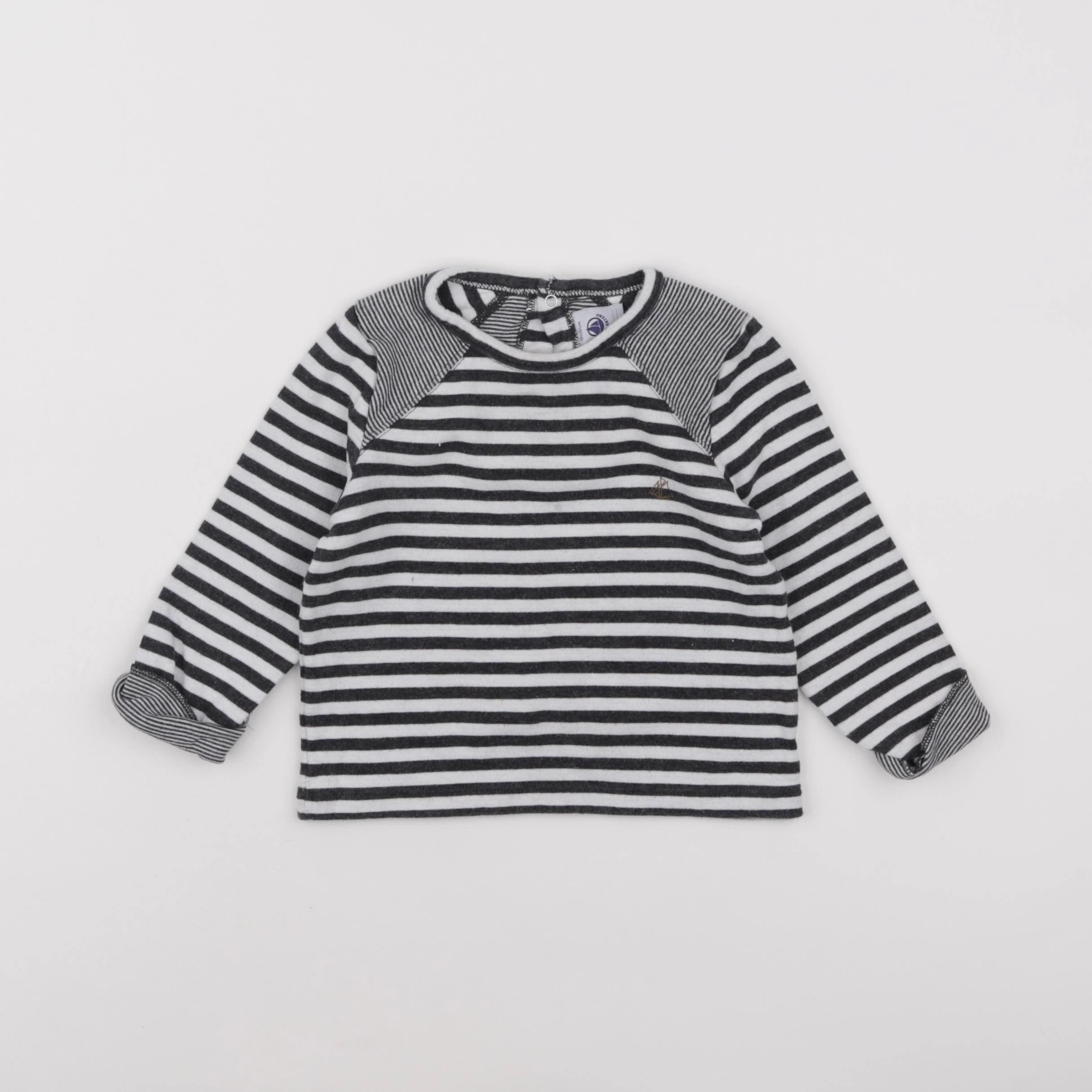 Petit Bateau - tee-shirt gris - 18 mois