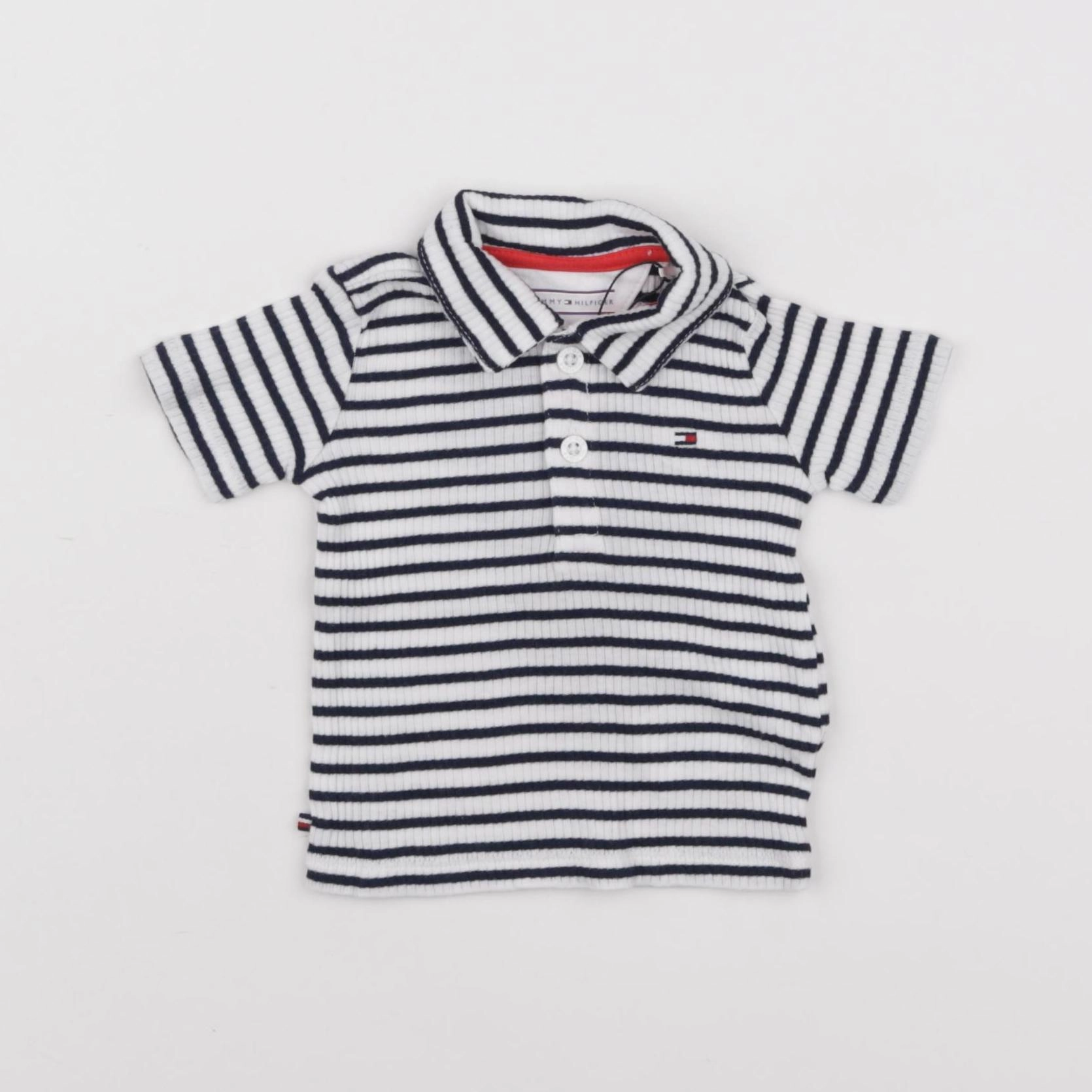 Tommy Hilfiger - tee-shirt bleu, blanc - 1 mois