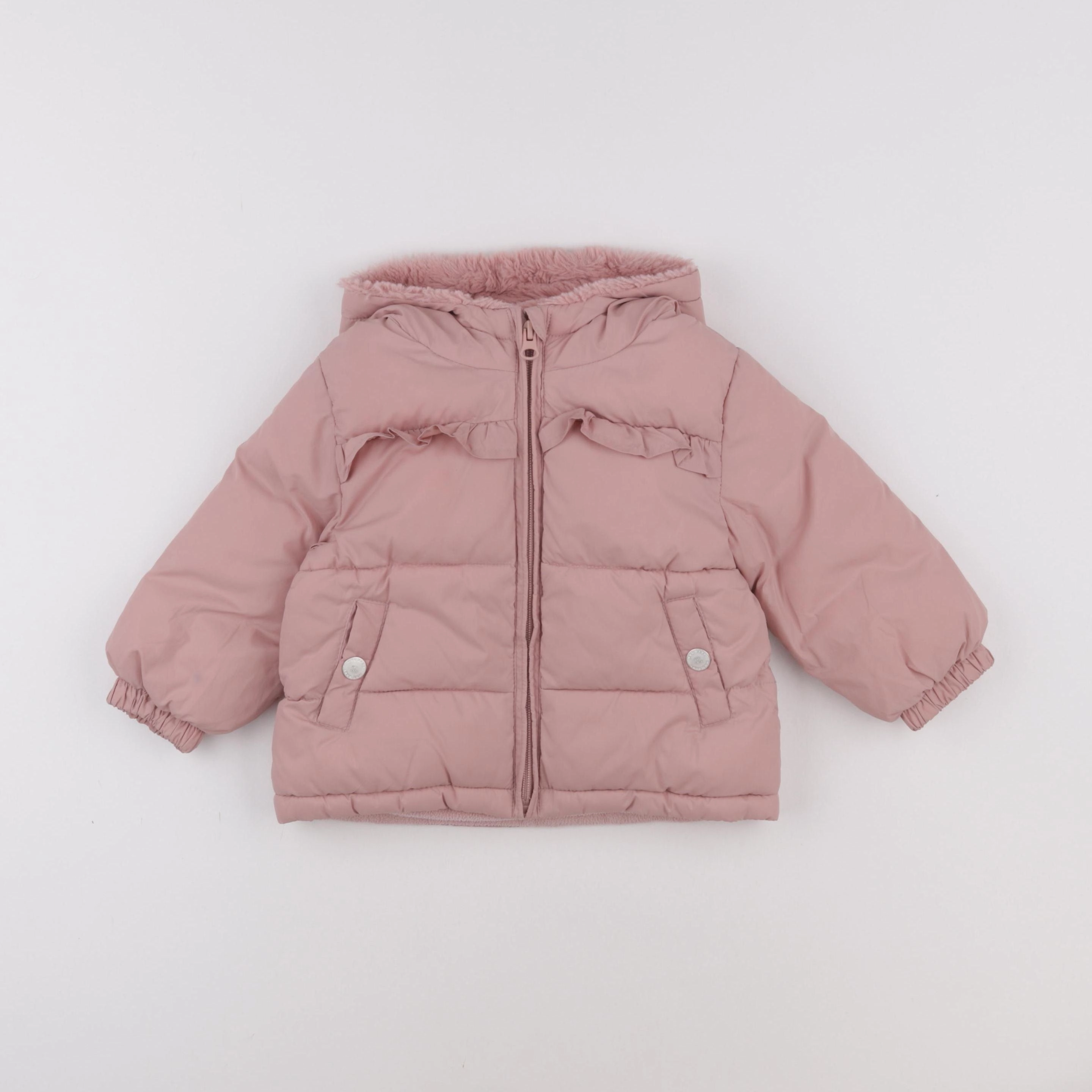 Mango - doudoune rose - 12/18 mois