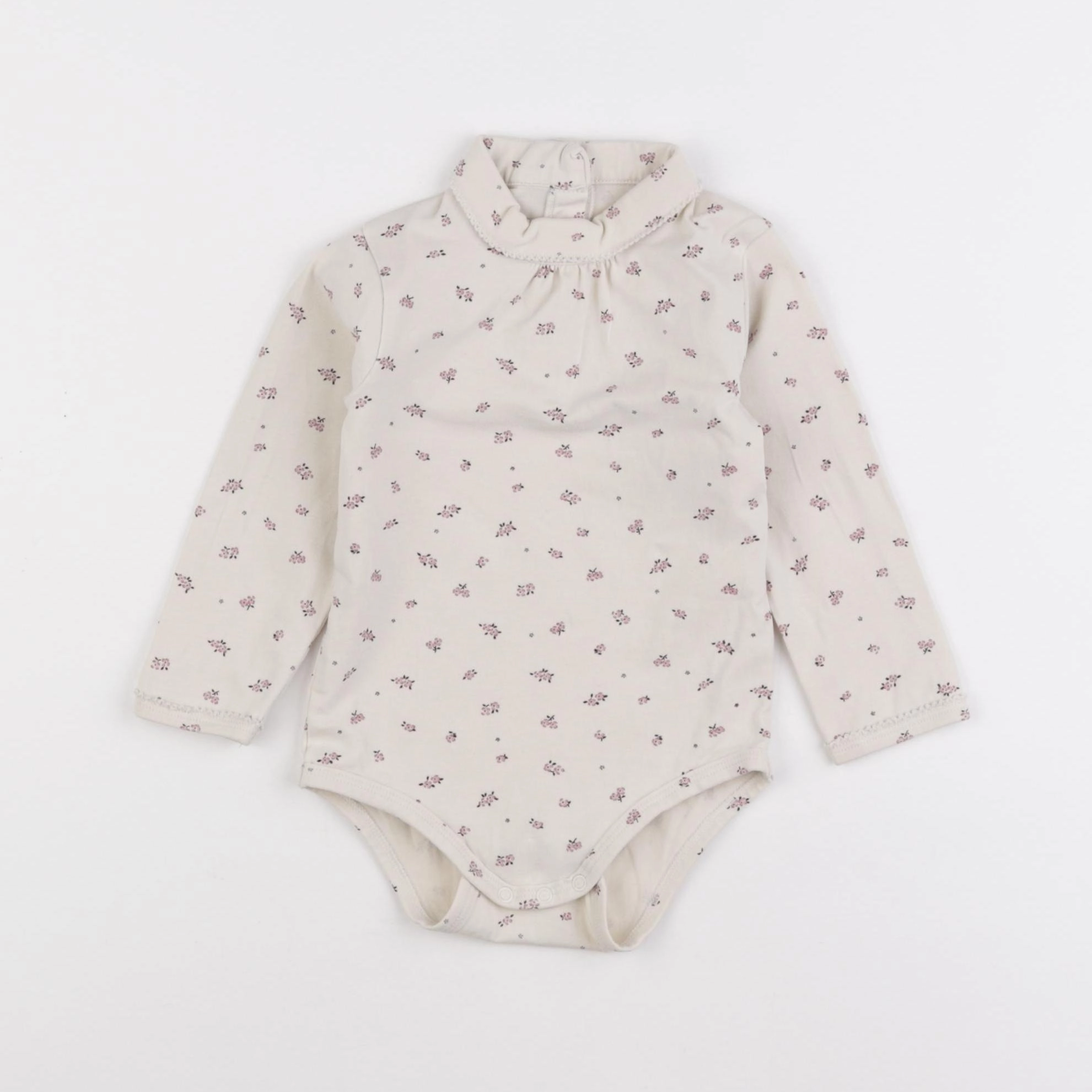 Vertbaudet - body à col beige - 18 mois