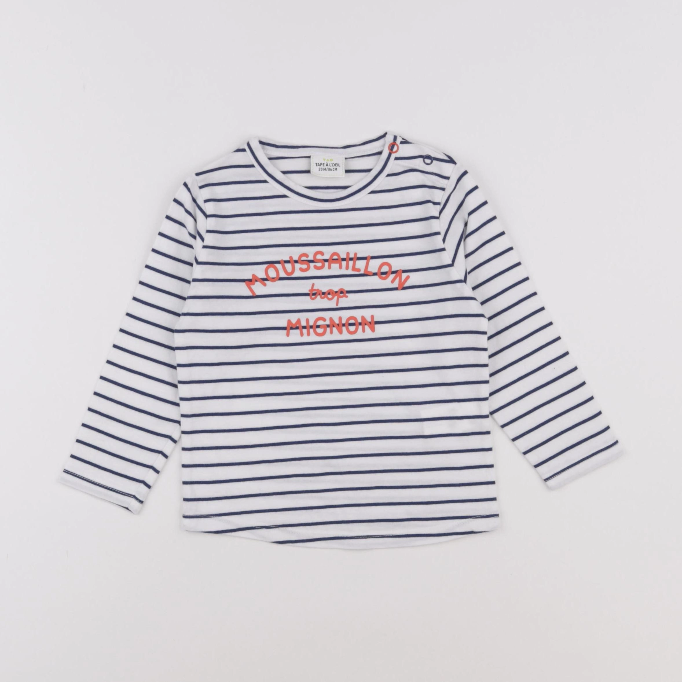 Tape à l'oeil - tee-shirt bleu - 24 mois