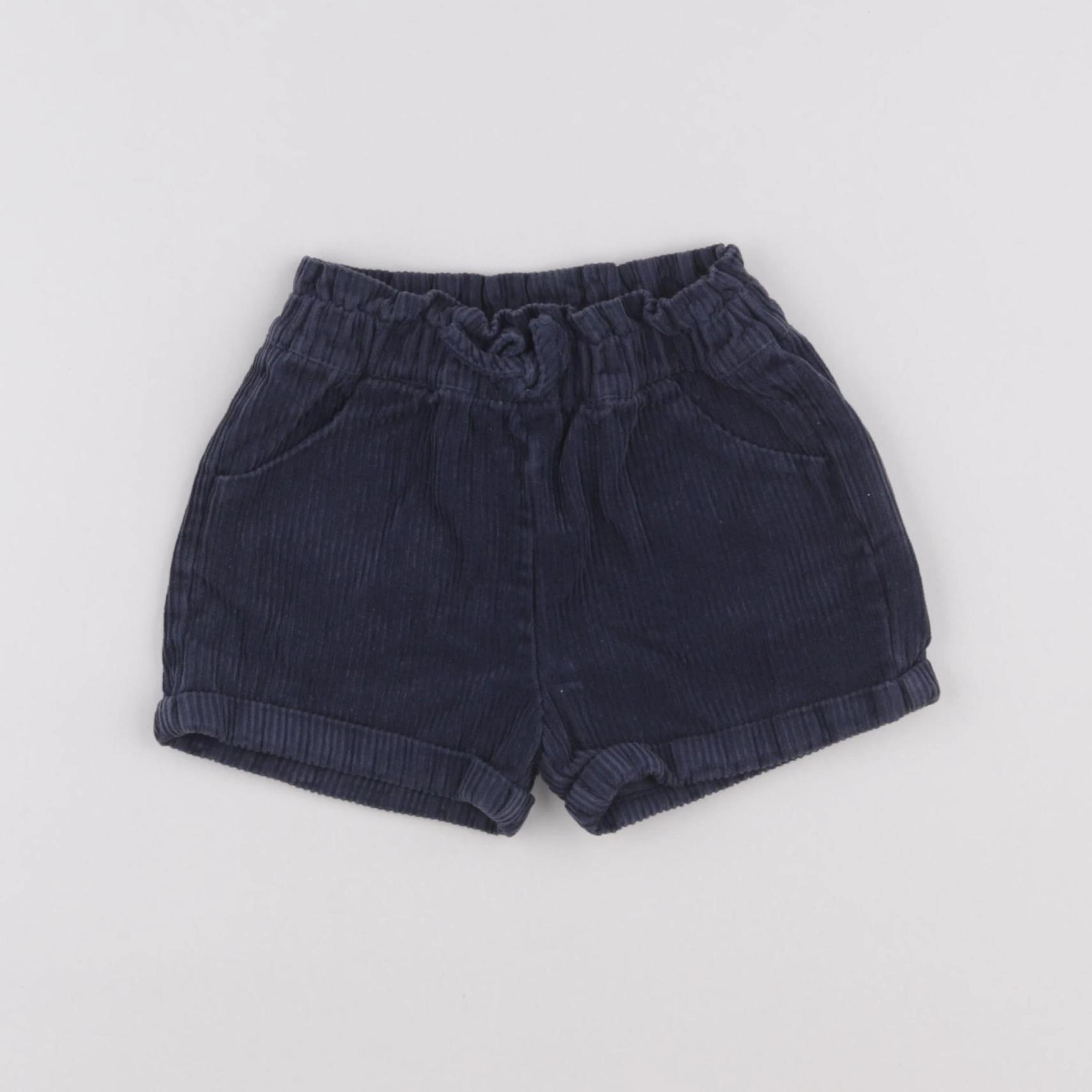 Vertbaudet - short bleu - 6/9 mois