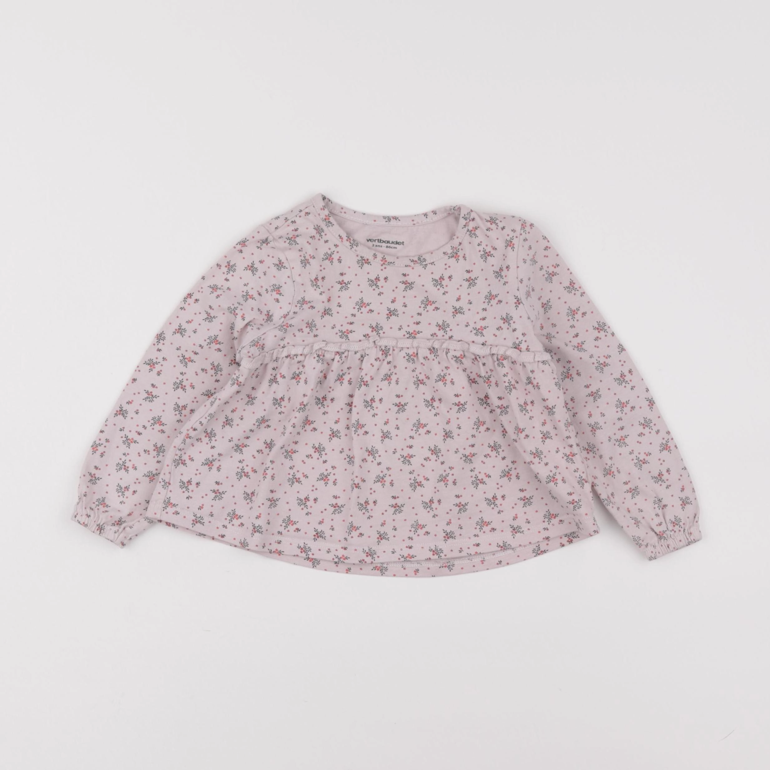 Vertbaudet - tee-shirt rose - 2 ans