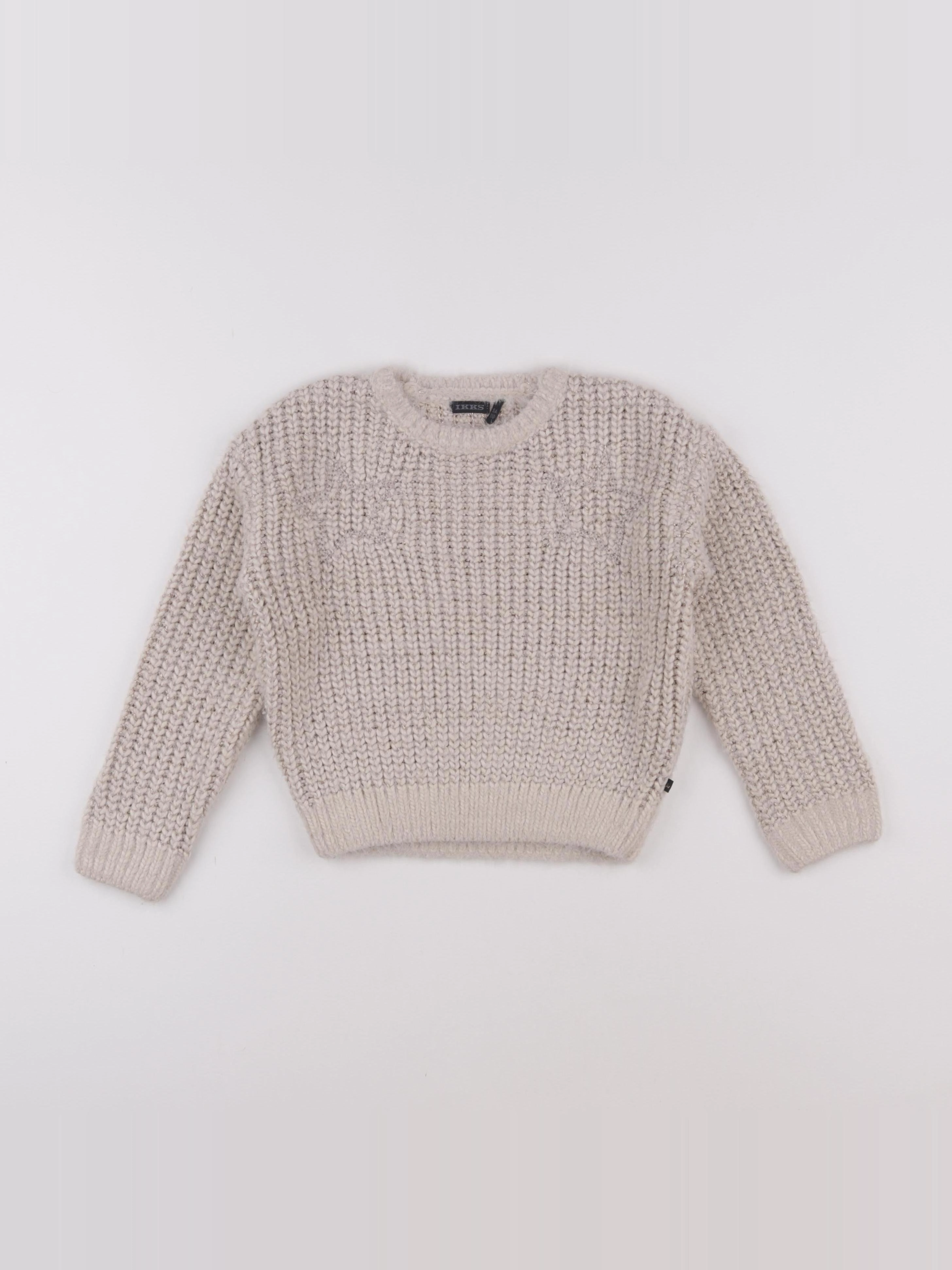 IKKS - pull blanc, or - 5 ans