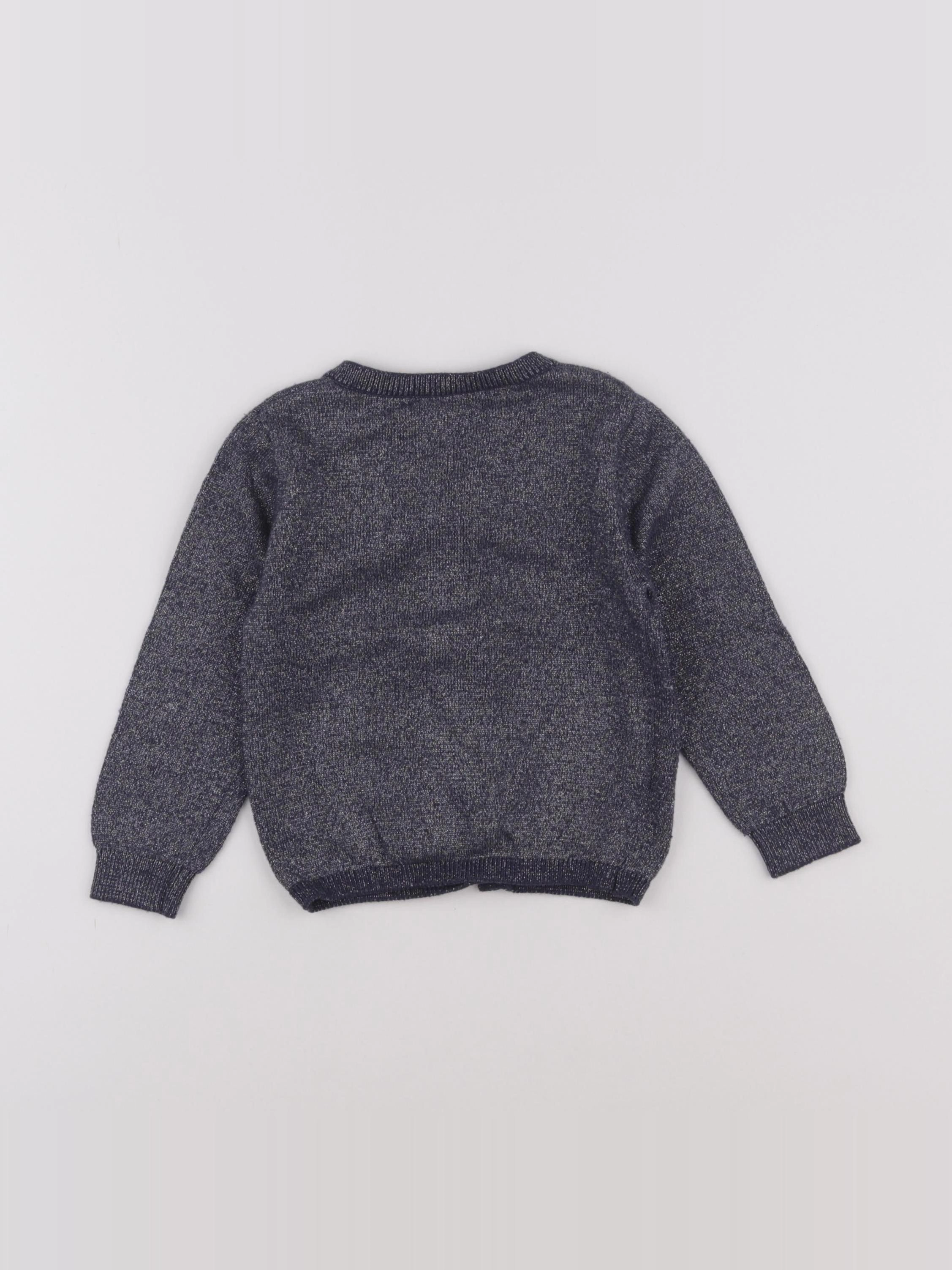 IKKS - gilet bleu, argent - 2 ans