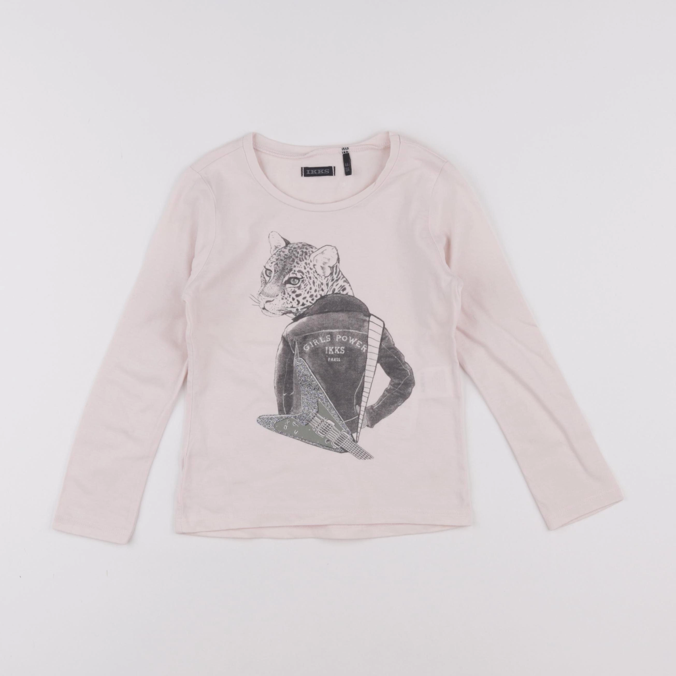 IKKS - tee-shirt rose - 4 ans