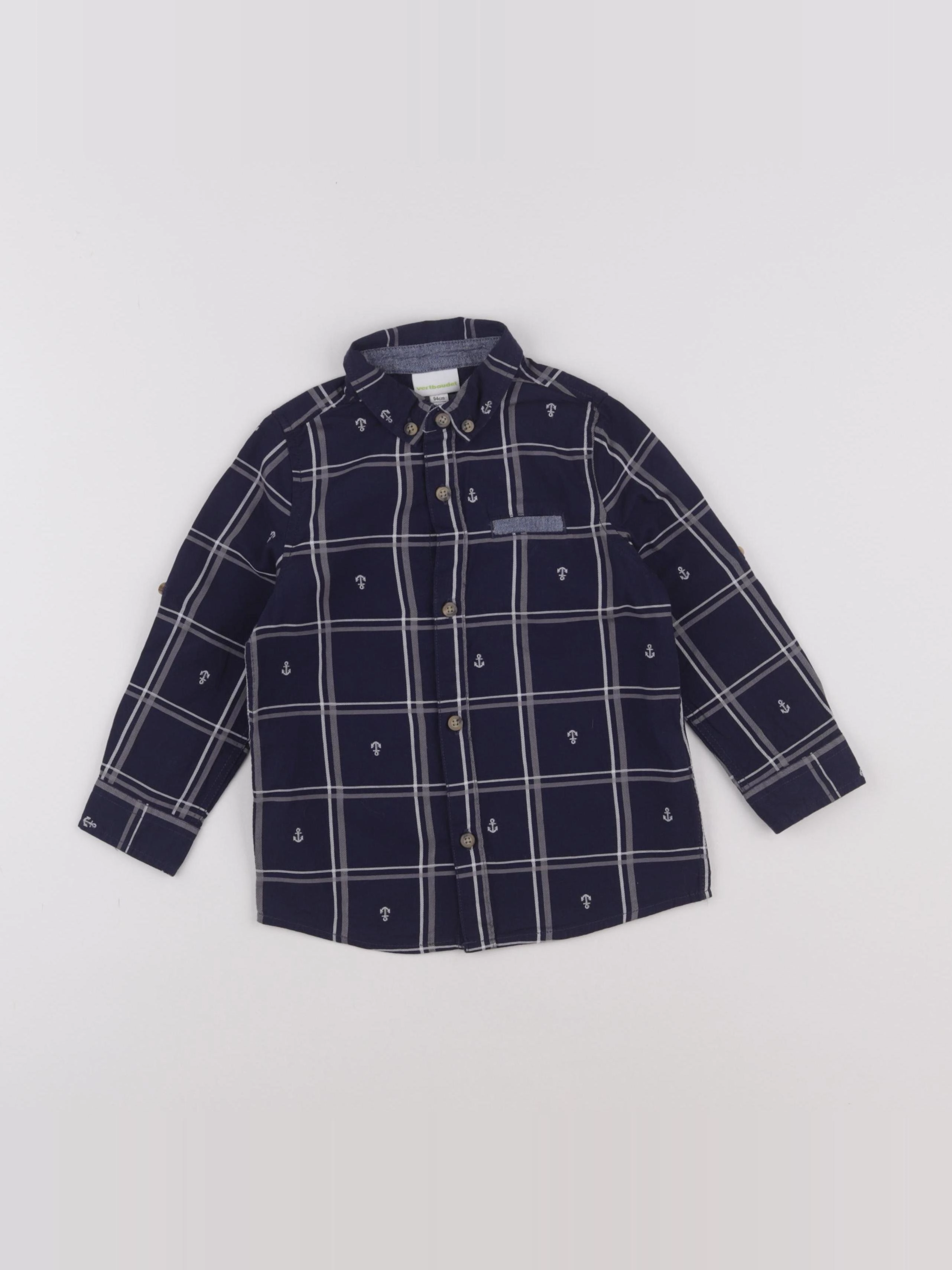 Vertbaudet - chemise bleu - 3 ans