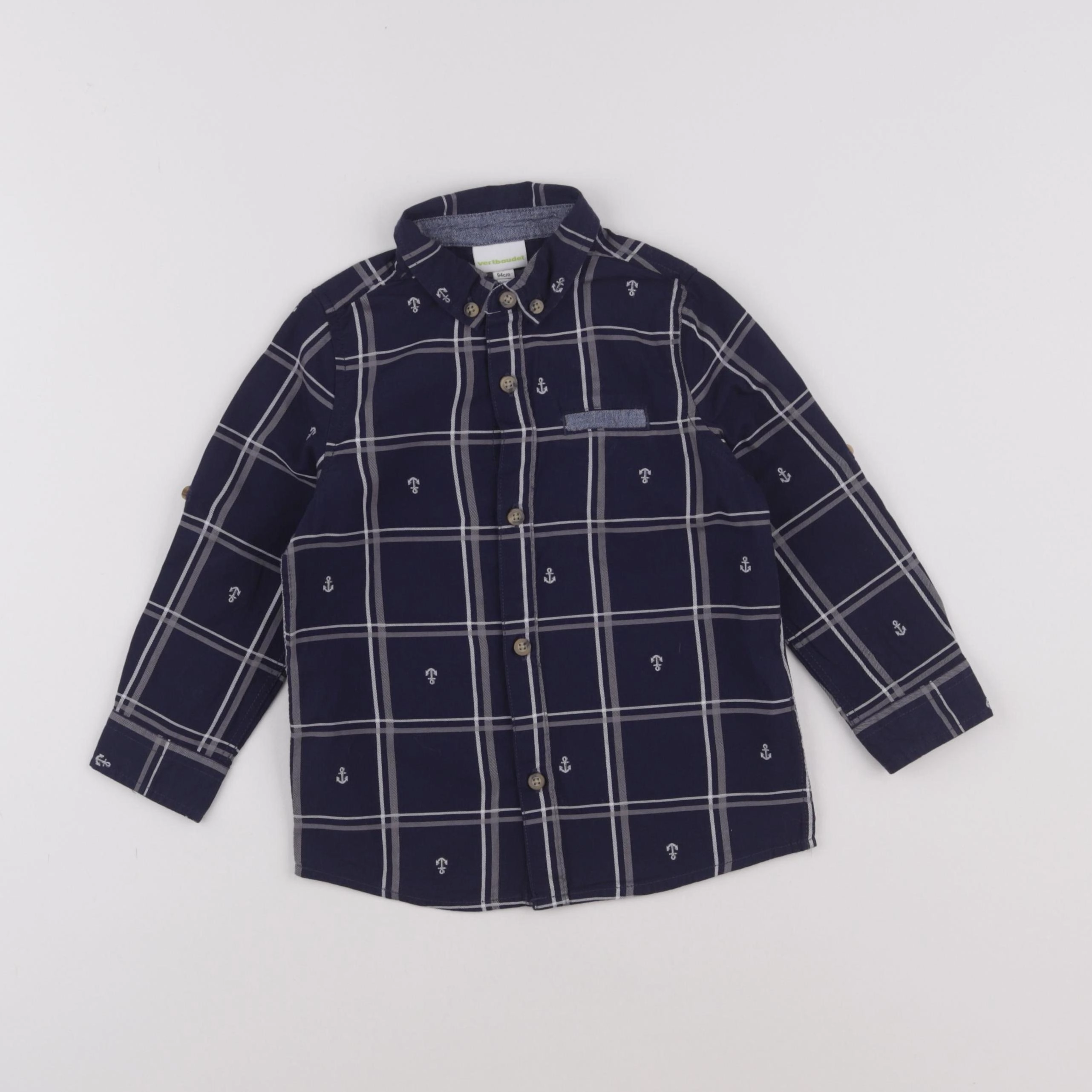 Vertbaudet - chemise bleu - 3 ans
