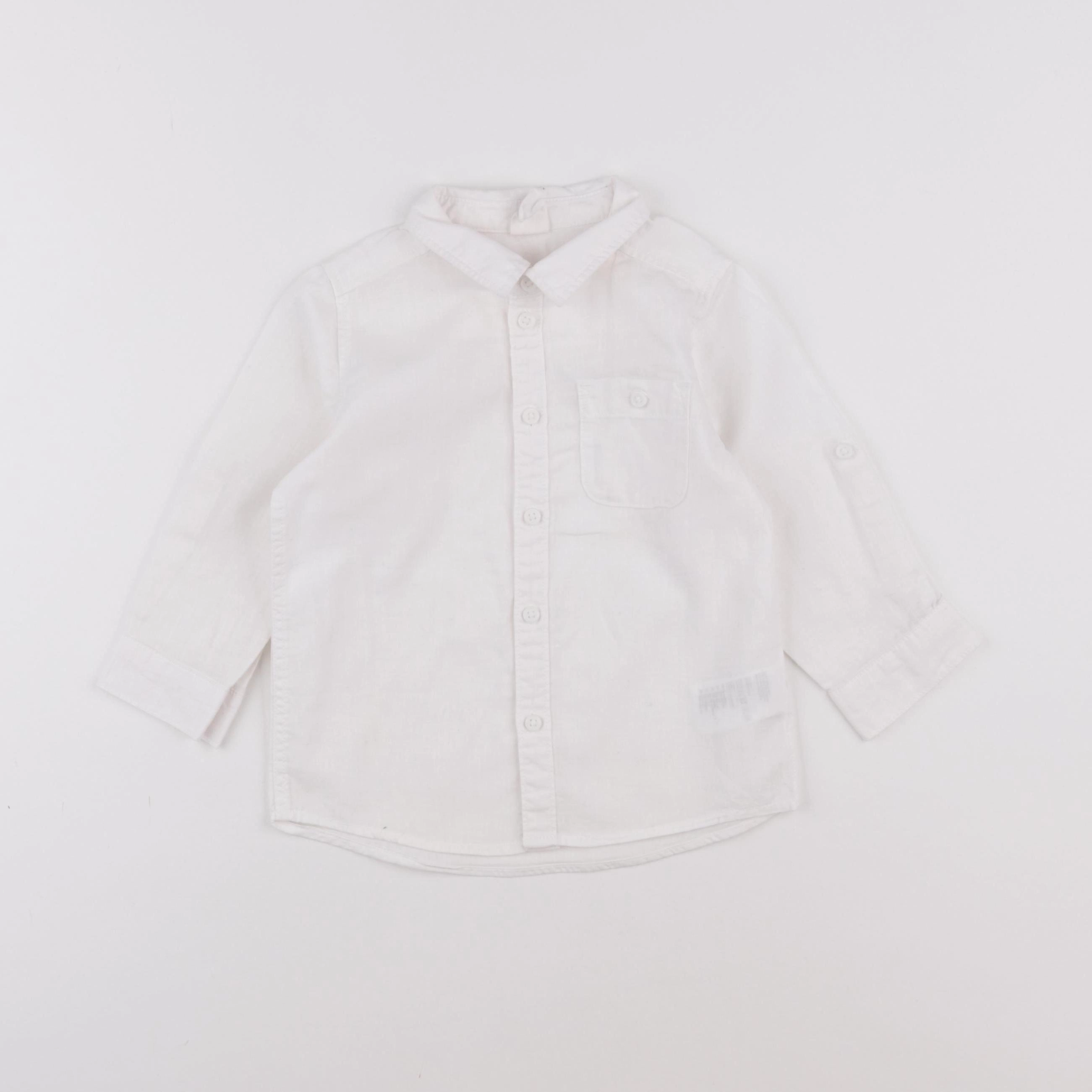 H&M - chemise blanc - 12/18 mois