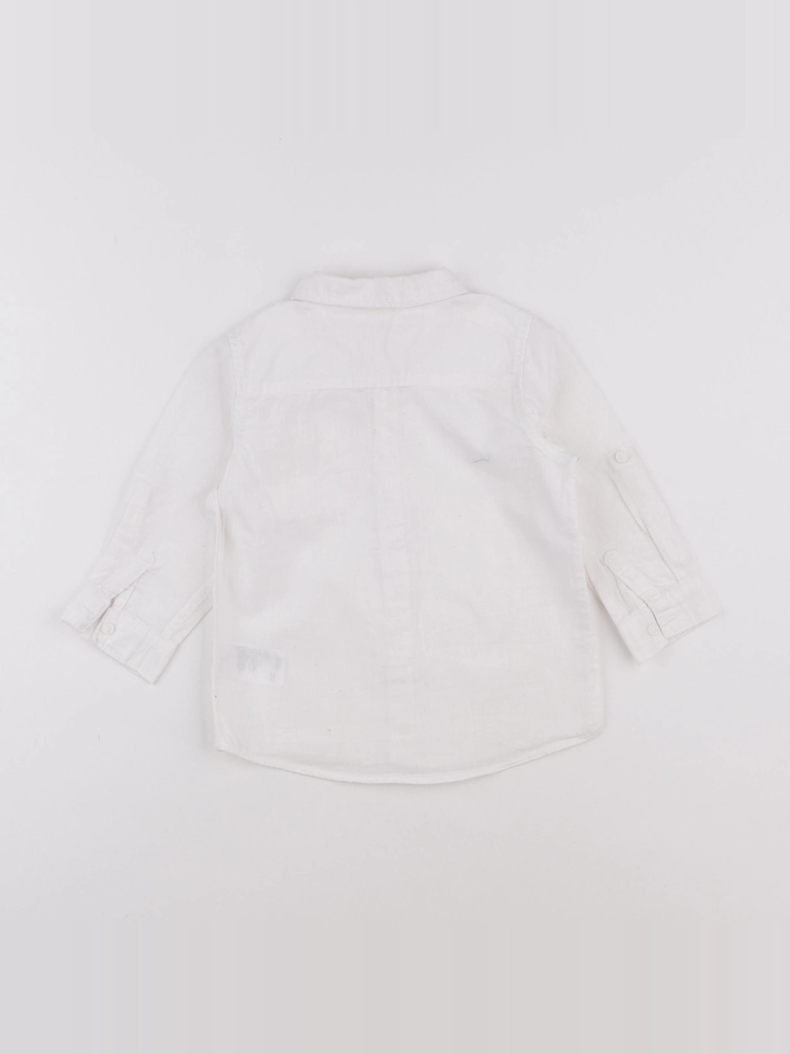 H&M - chemise blanc - 12/18 mois