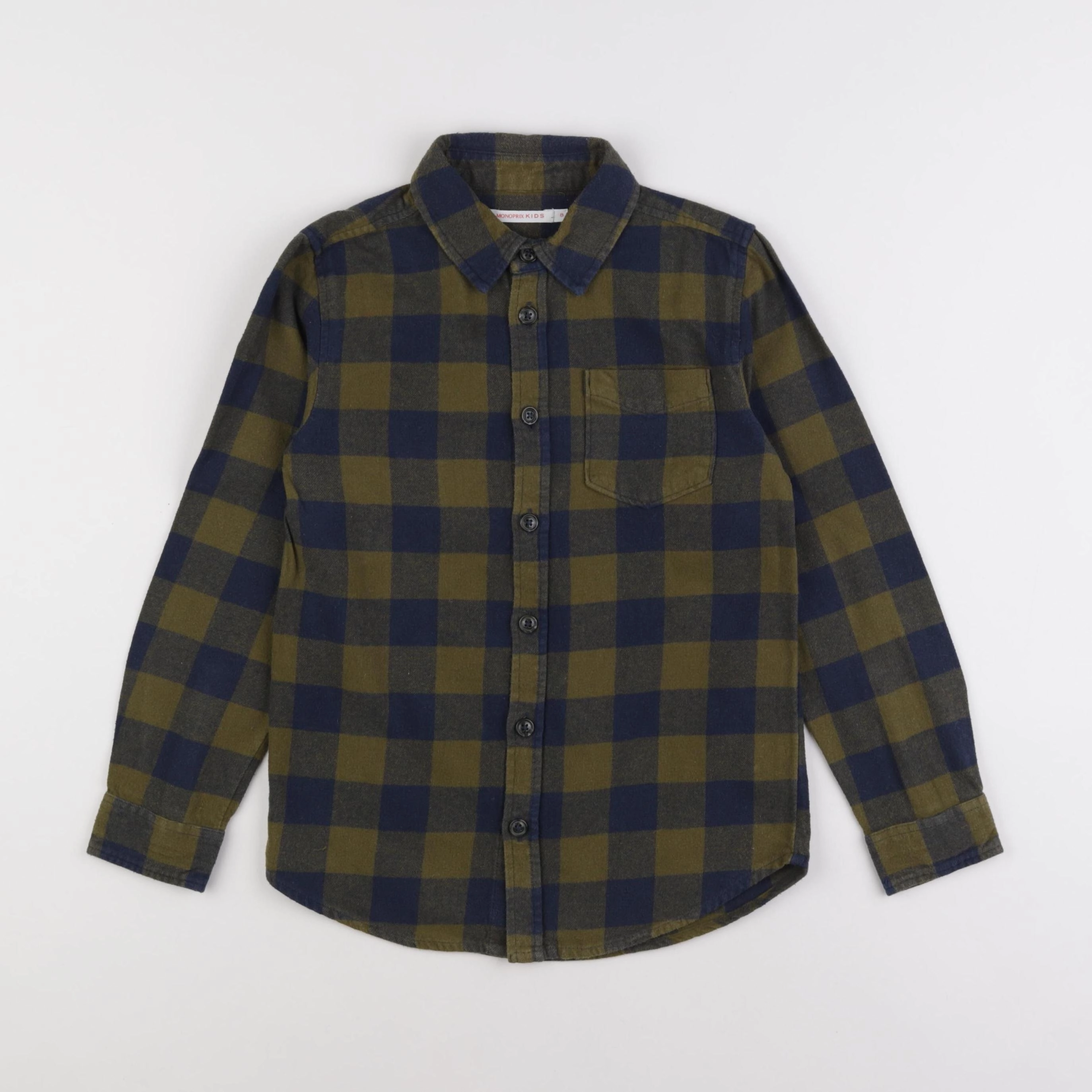 Monoprix - chemise vert - 8 ans