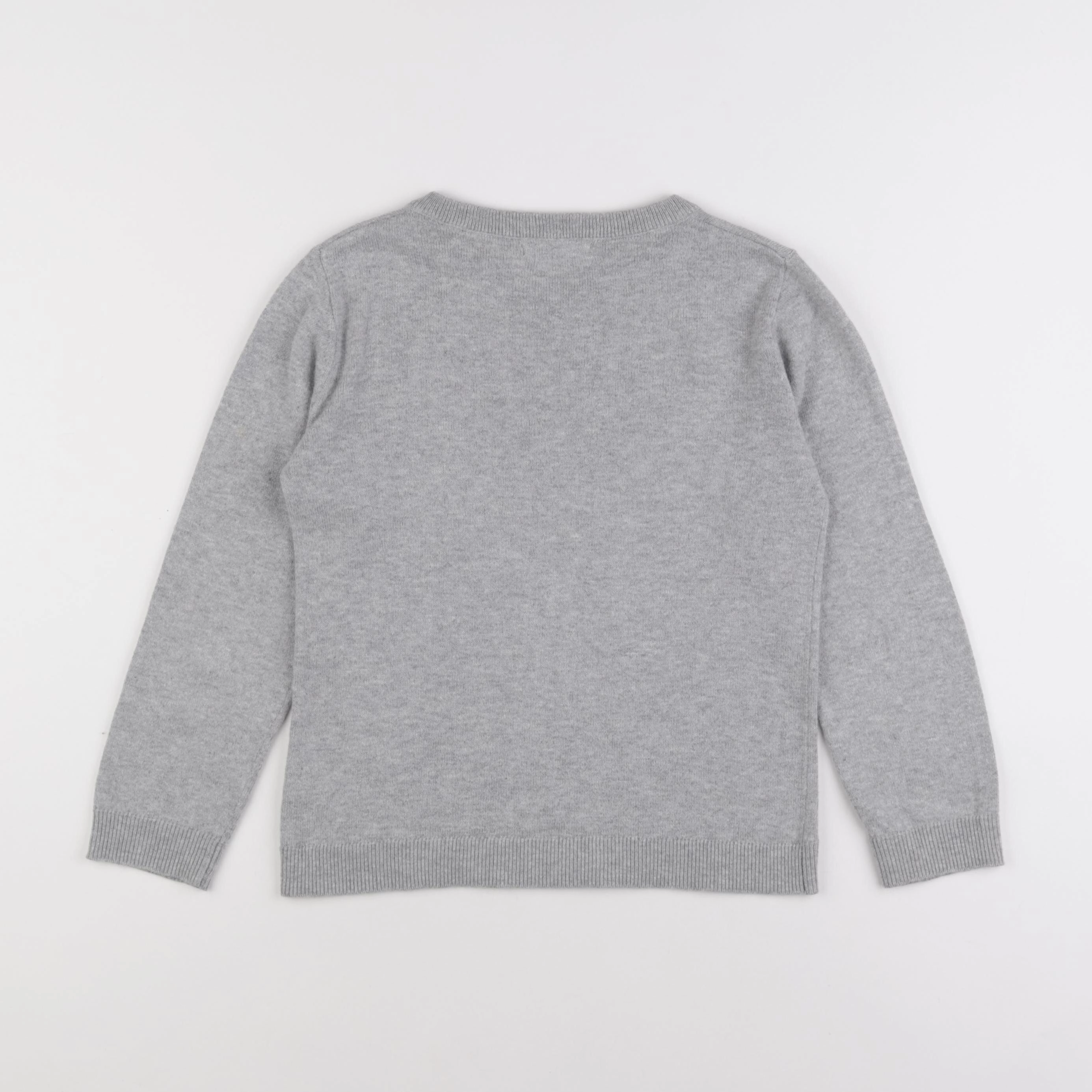 Monoprix - pull gris - 8 ans