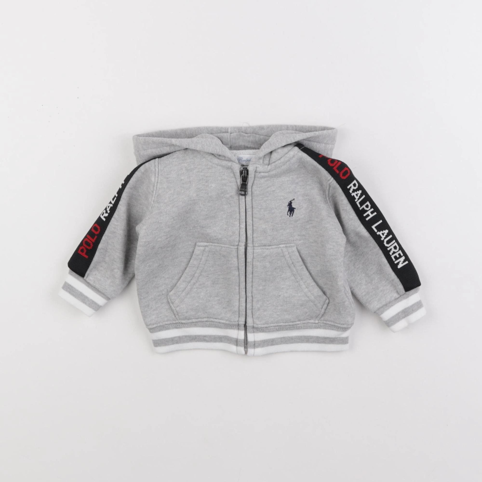 Ralph Lauren - sweat gris - 3 mois