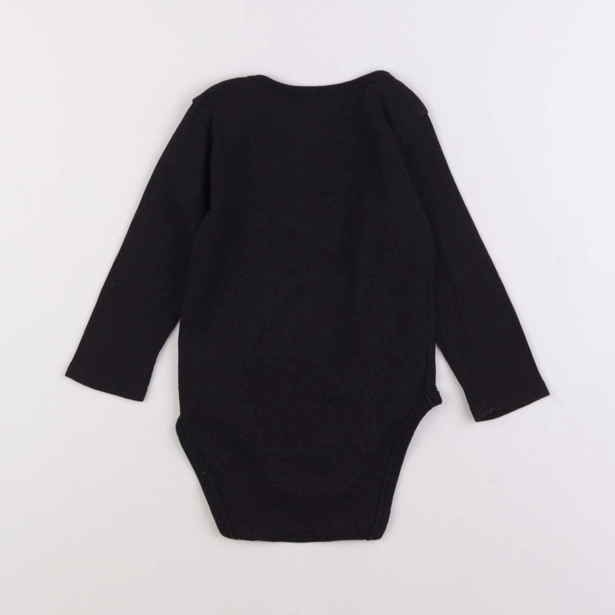 H&M - body noir - 9/12 mois