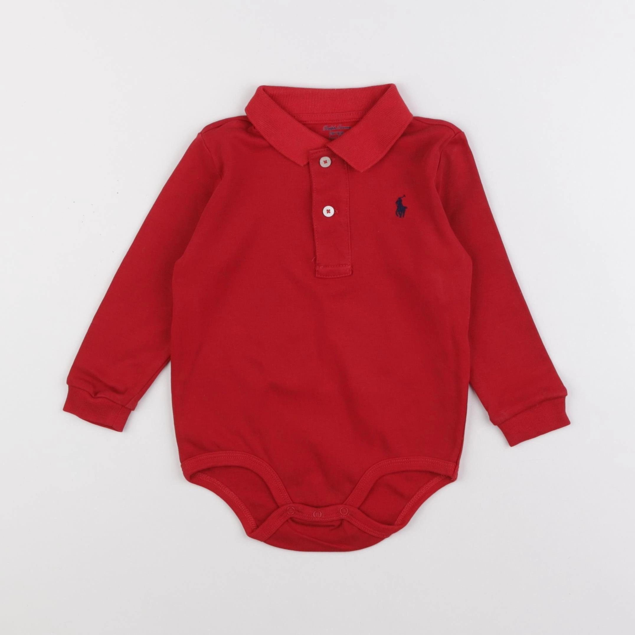 Ralph Lauren - body à col rouge - 18 mois