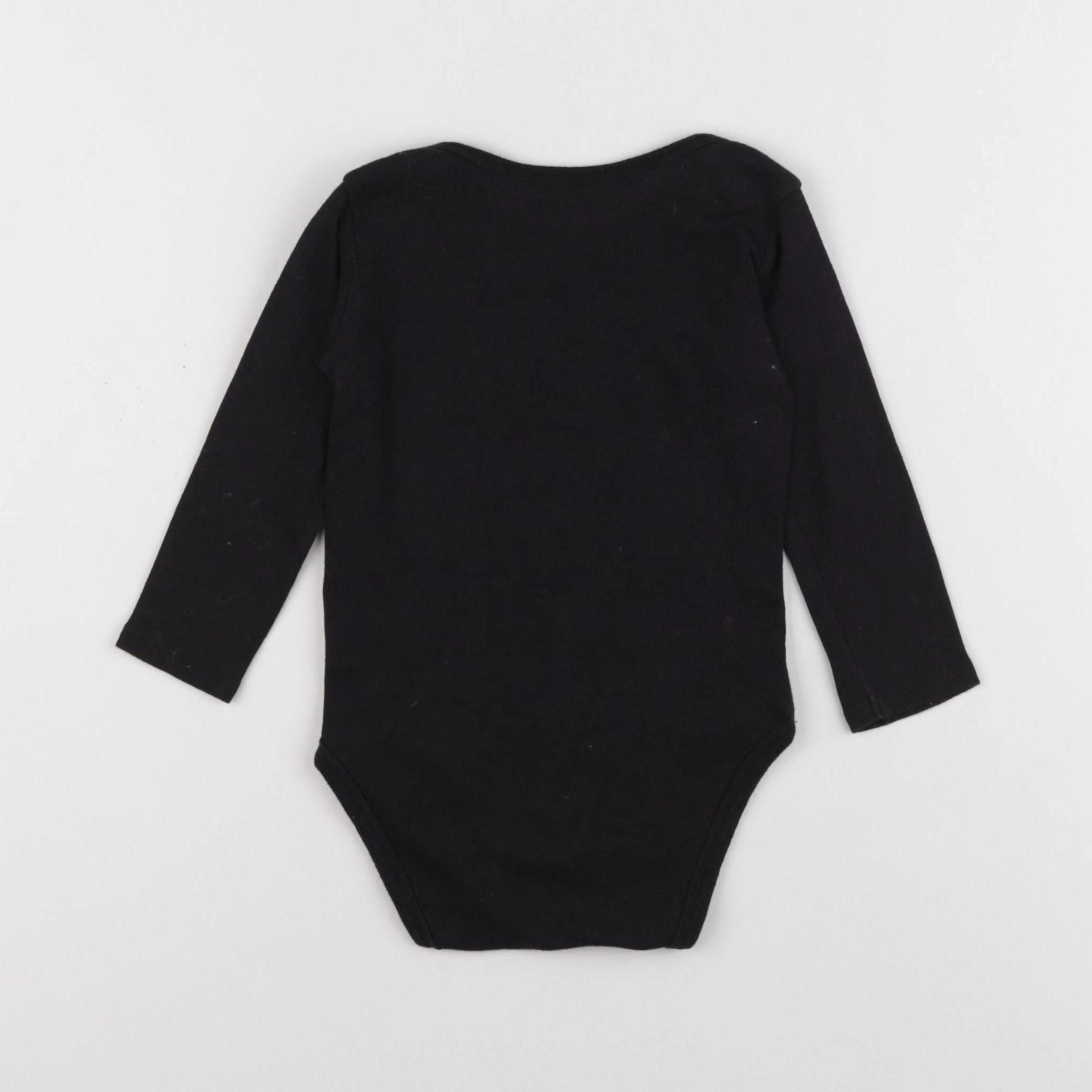 H&M - body noir - 9/12 mois