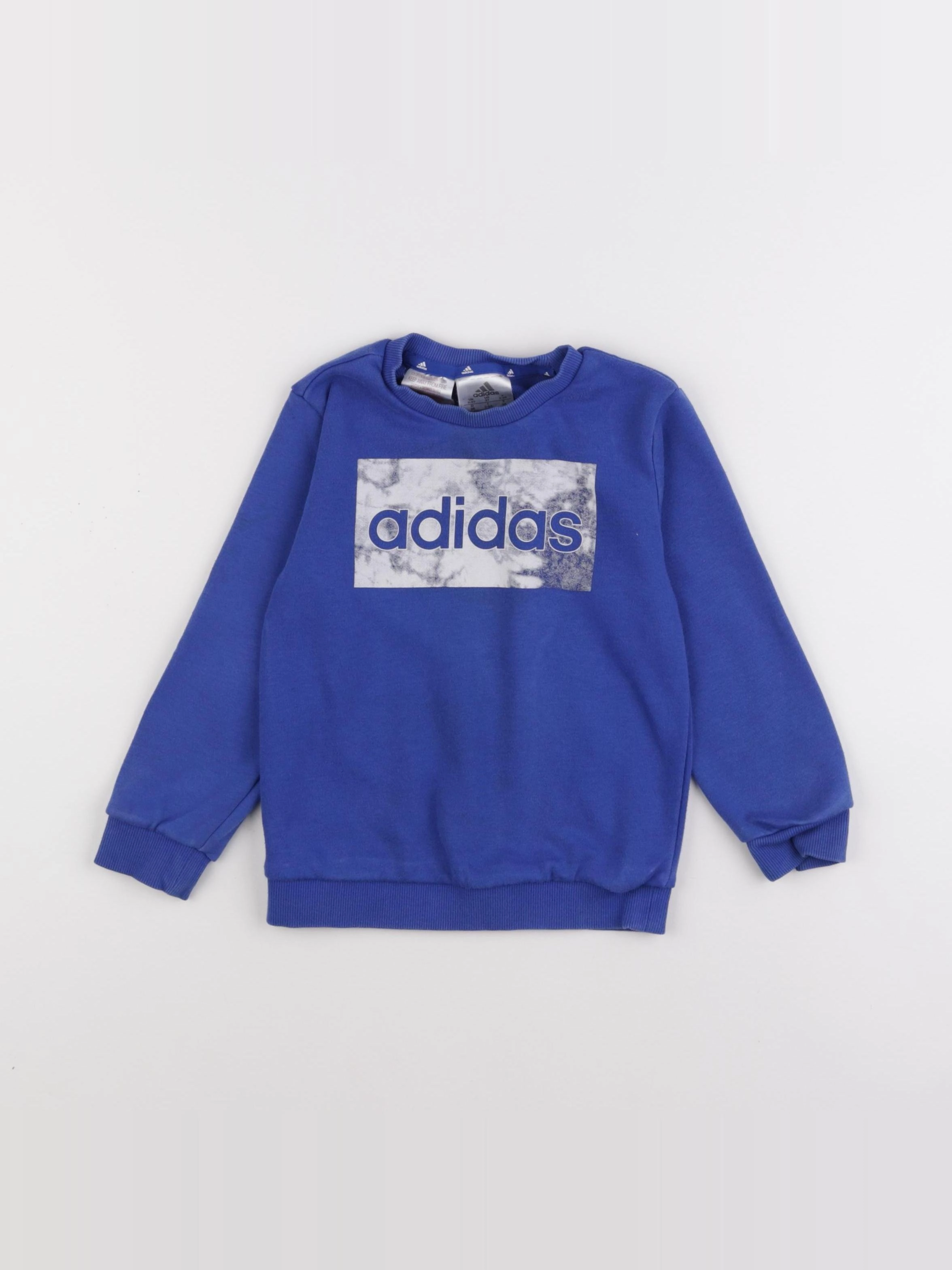 Adidas - sweat bleu - 2/3 ans