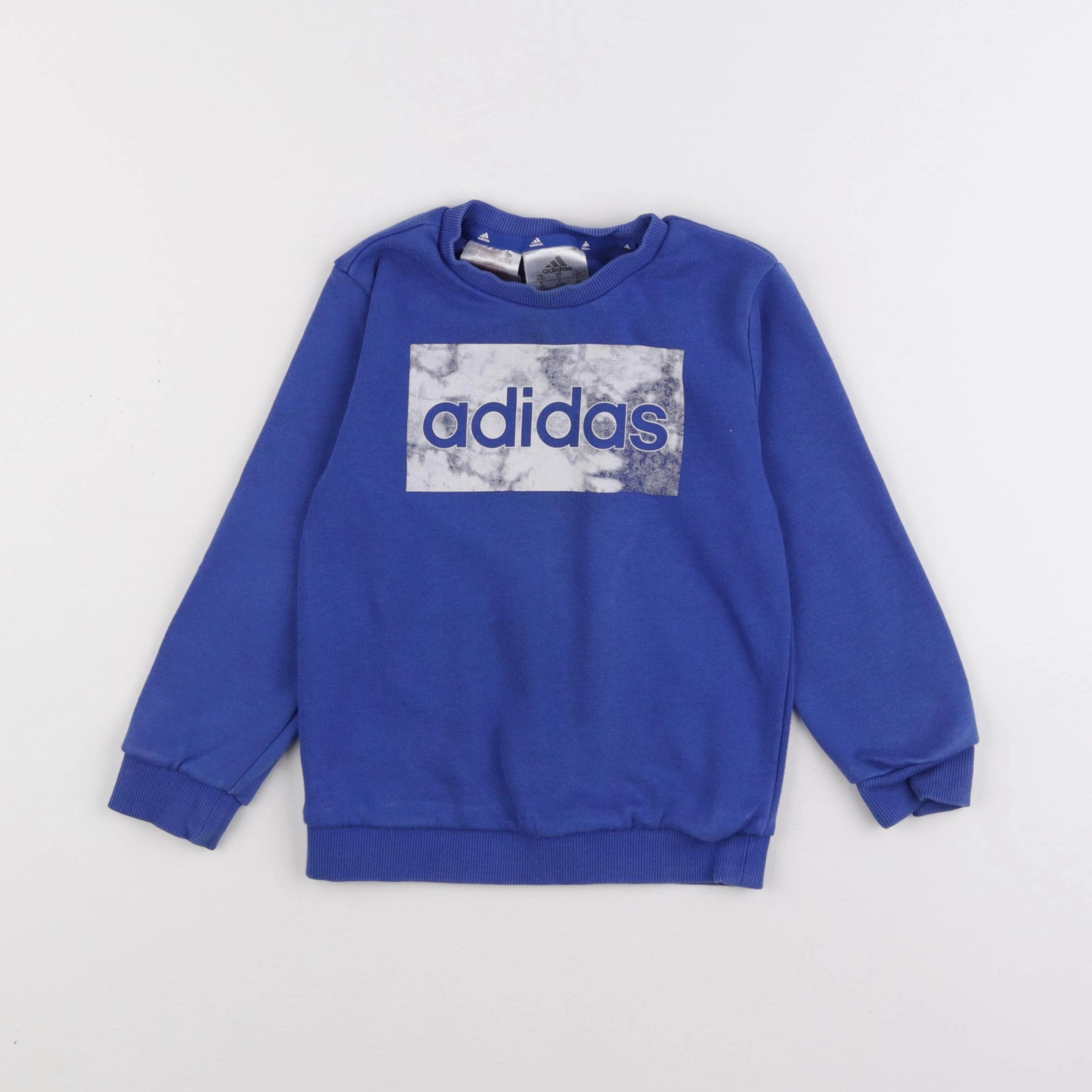 Adidas - sweat bleu - 2/3 ans