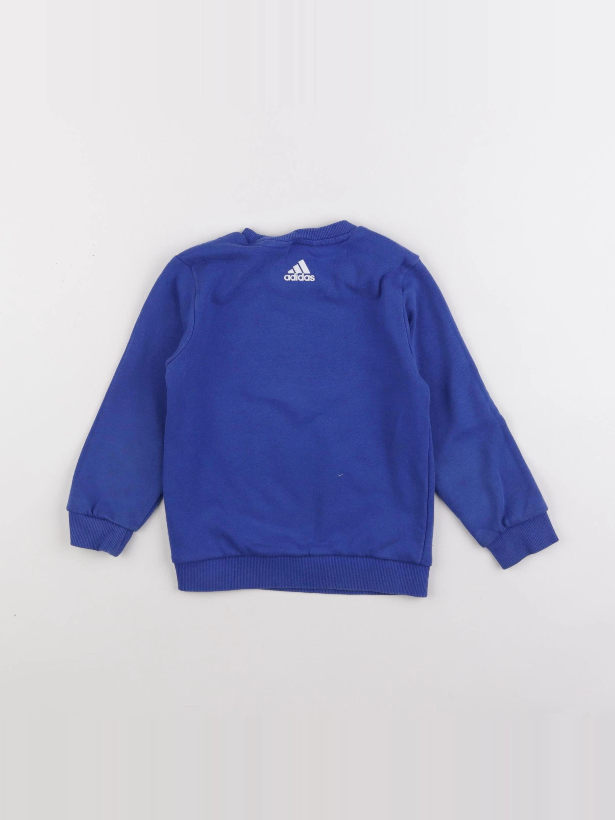 Adidas - sweat bleu - 2/3 ans