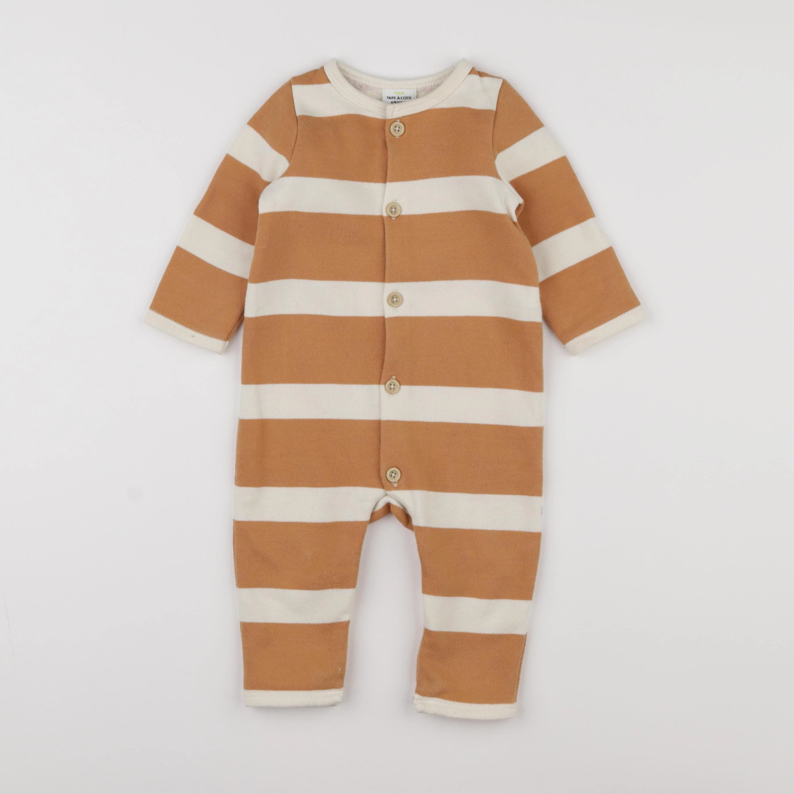 Tape à l'oeil - pyjama coton marron - 6 mois
