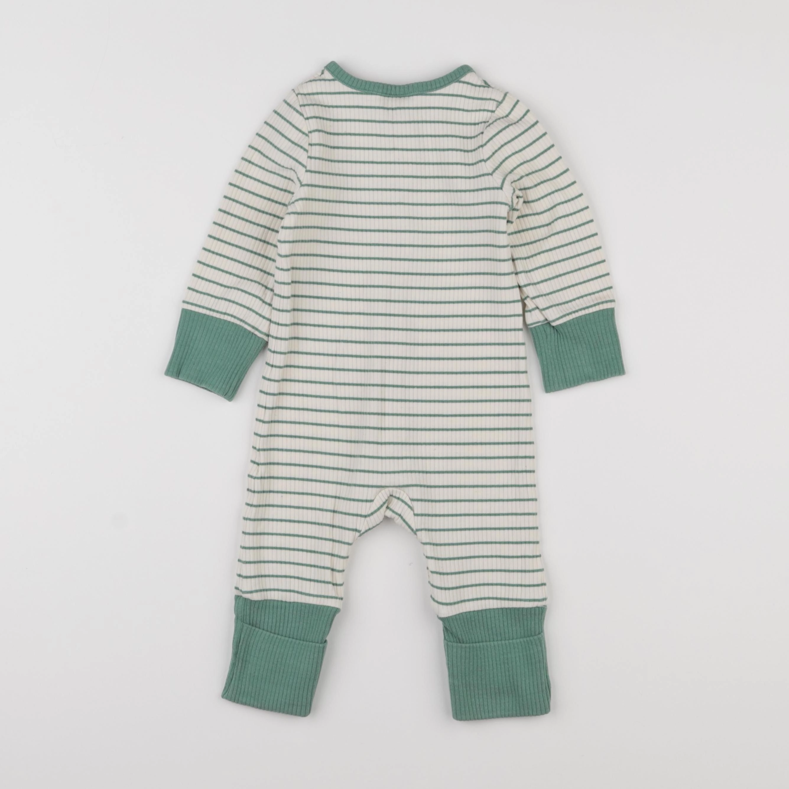 Tape à l'oeil - pyjama coton blanc, vert - 6 mois