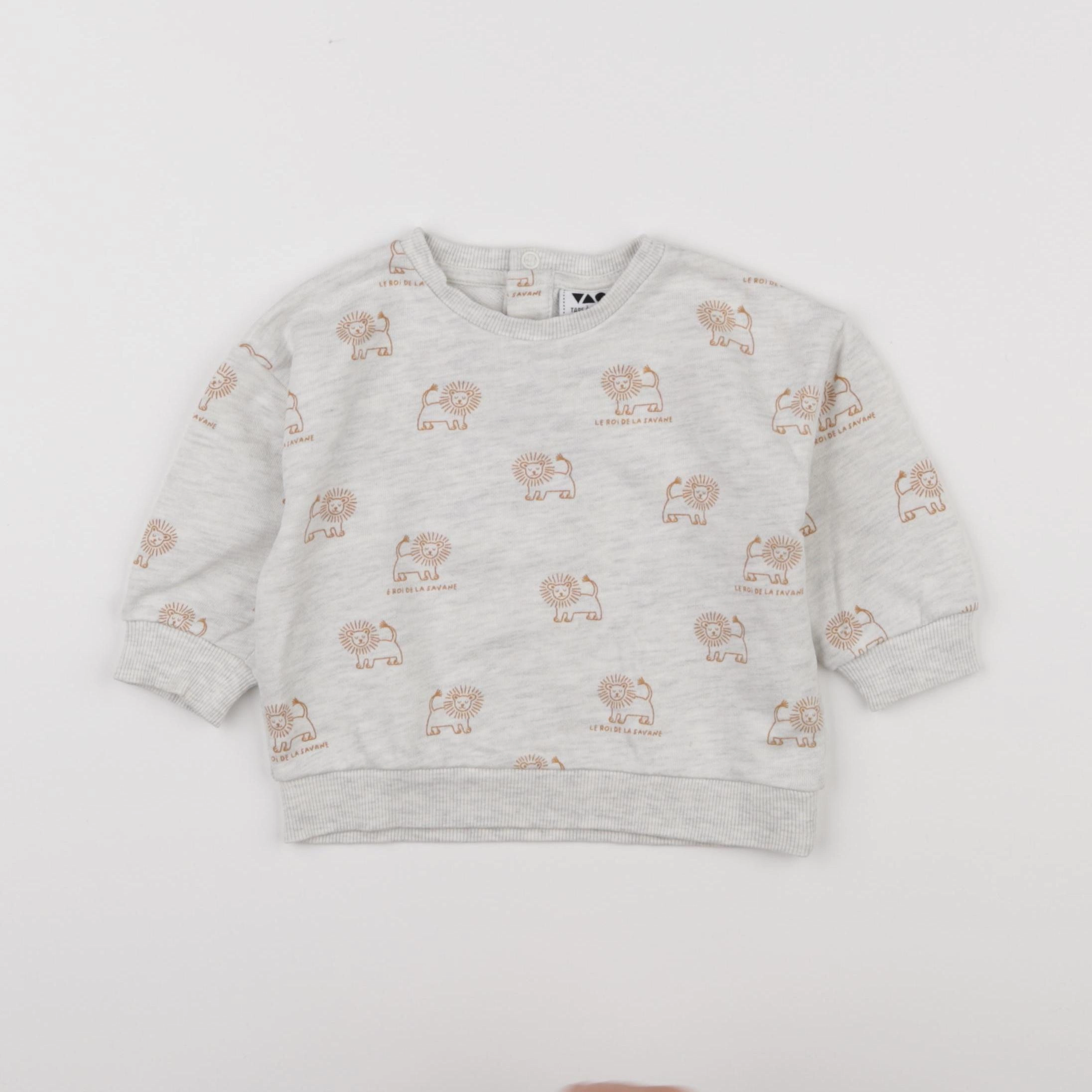 Tape à l'oeil - sweat gris - 9 mois