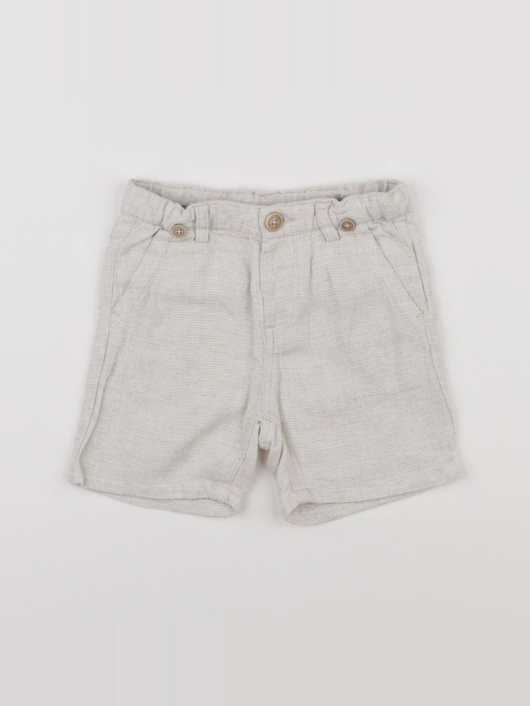 Zara - short beige - 6/9 mois