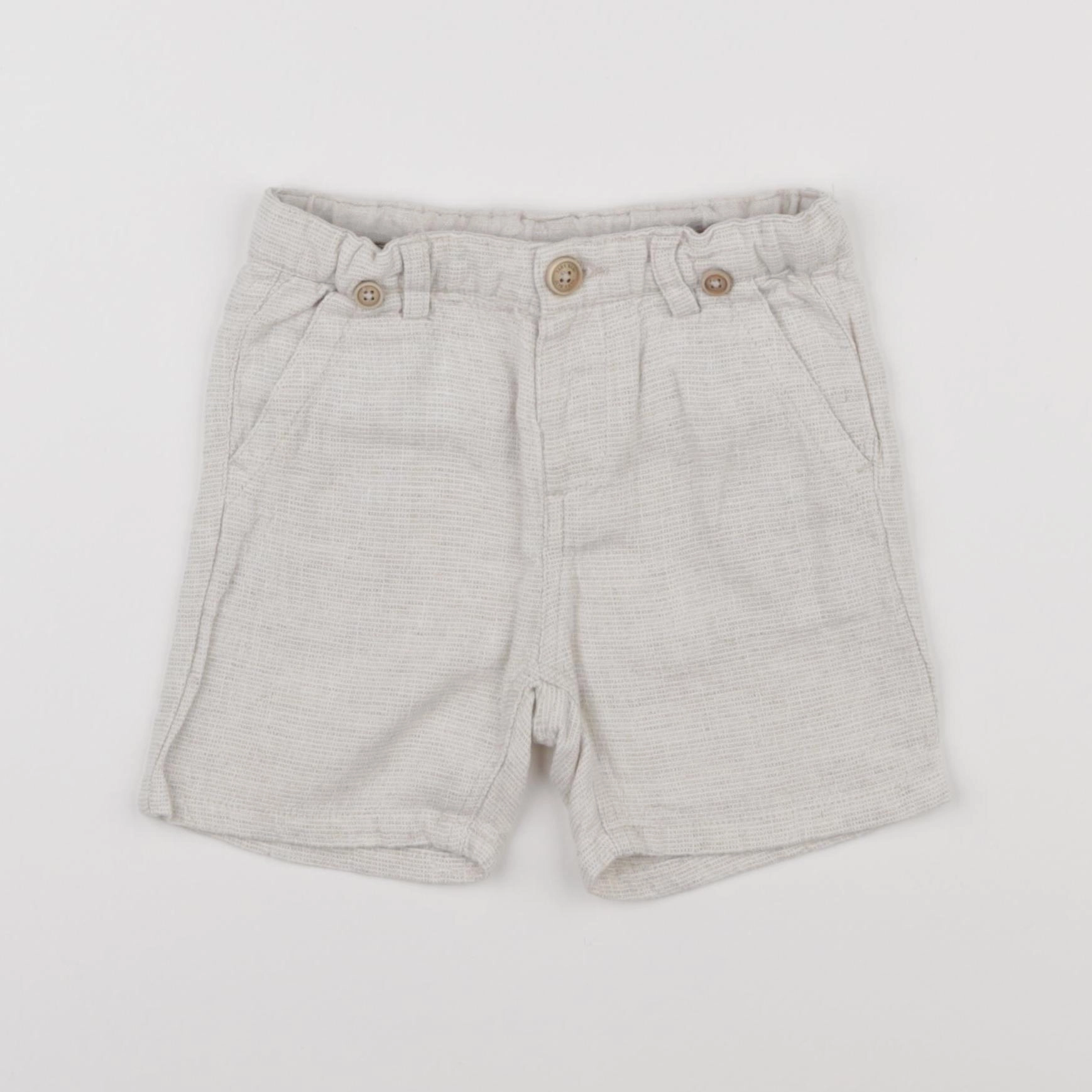 Zara - short beige - 6/9 mois