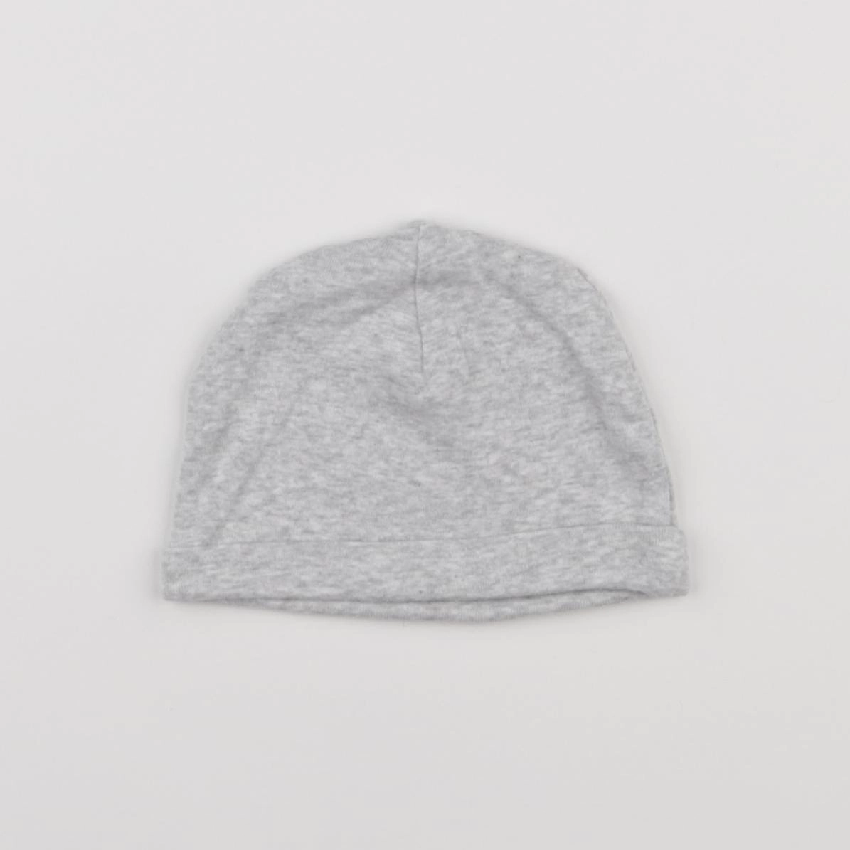 H&M - bonnet gris - 3/6 mois