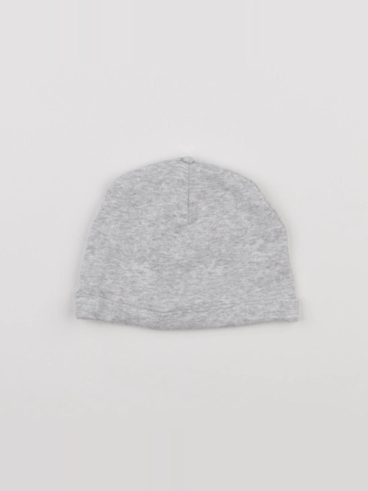 H&M - bonnet gris - 3/6 mois