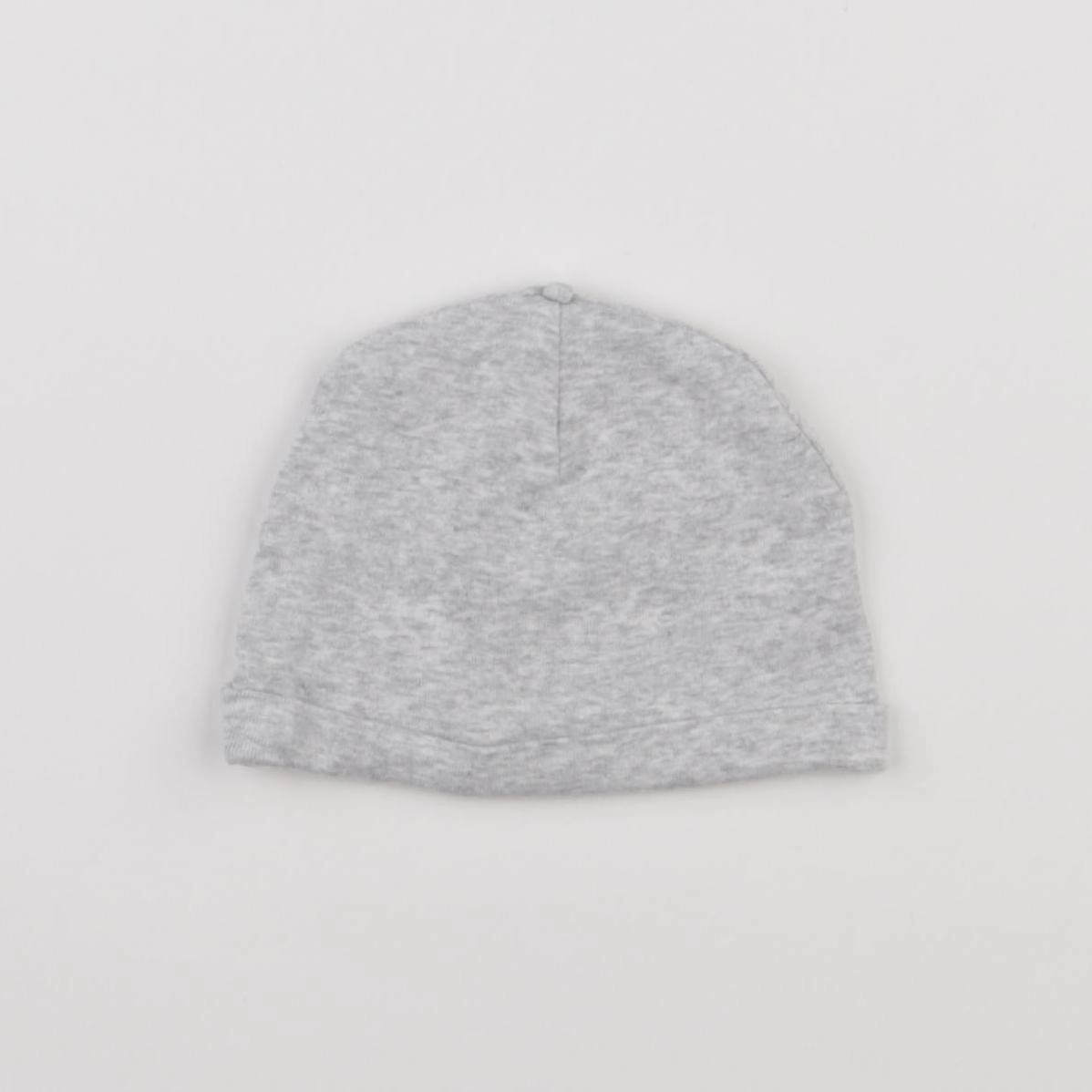 H&M - bonnet gris - 3/6 mois