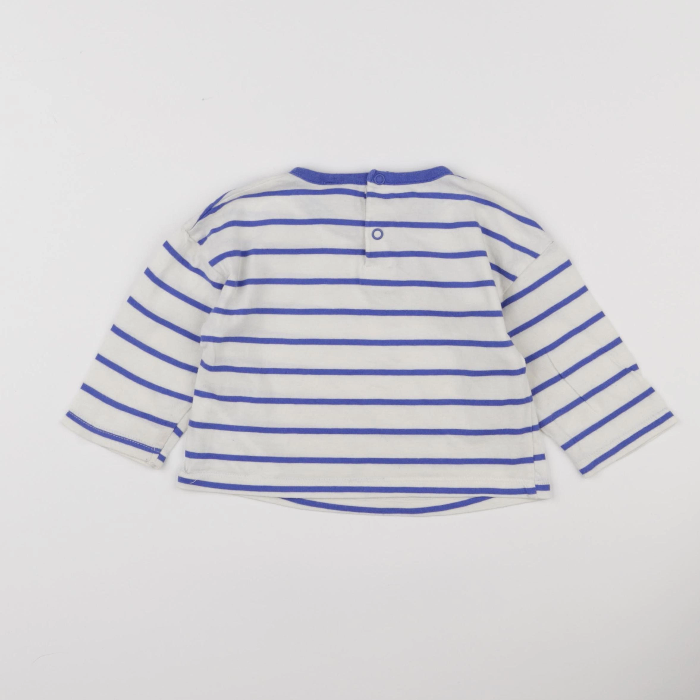 Tape à l'oeil - tee-shirt blanc, bleu - 9 mois