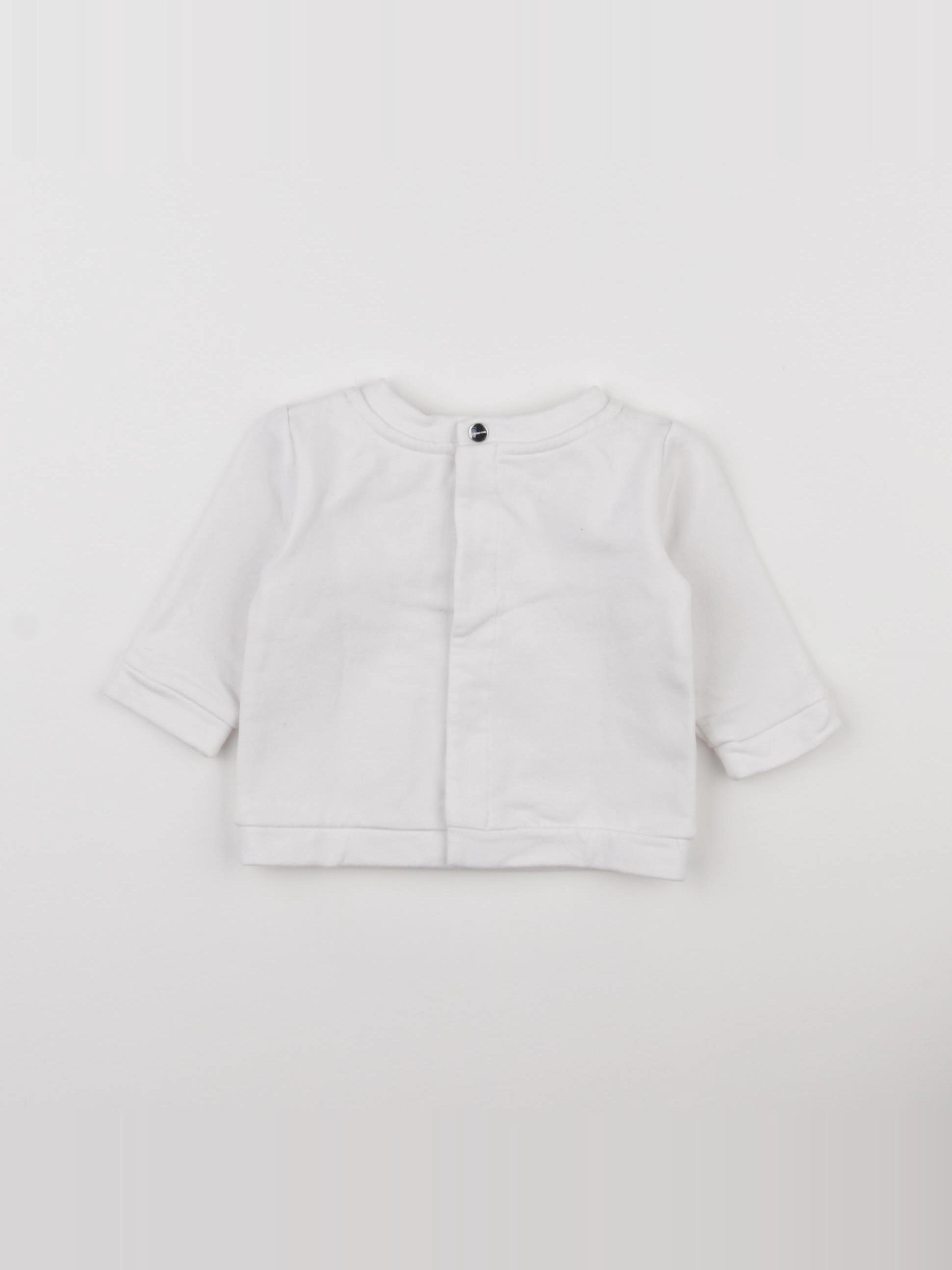 Jacadi - sweat blanc - 3 mois